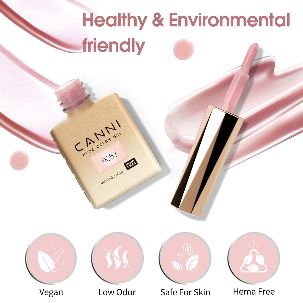 CANNI 30Pcs Jelly Gel Nail Polish Set – 9ml Nude to Red Shades for French Manicure