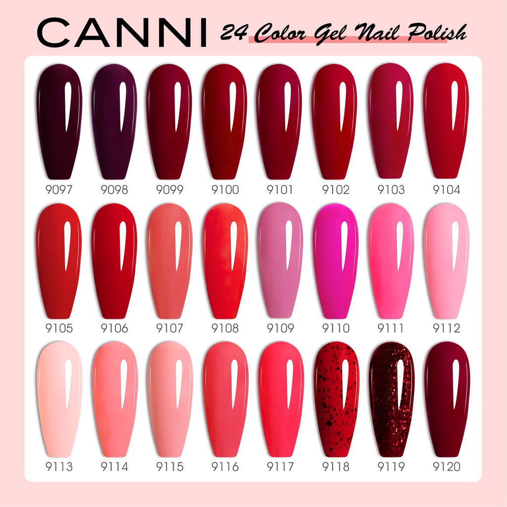 CANNI 30Pcs 9ml HEMA-free Gel Nail Polish Set – Soak-Off LED Home Manicure Kit