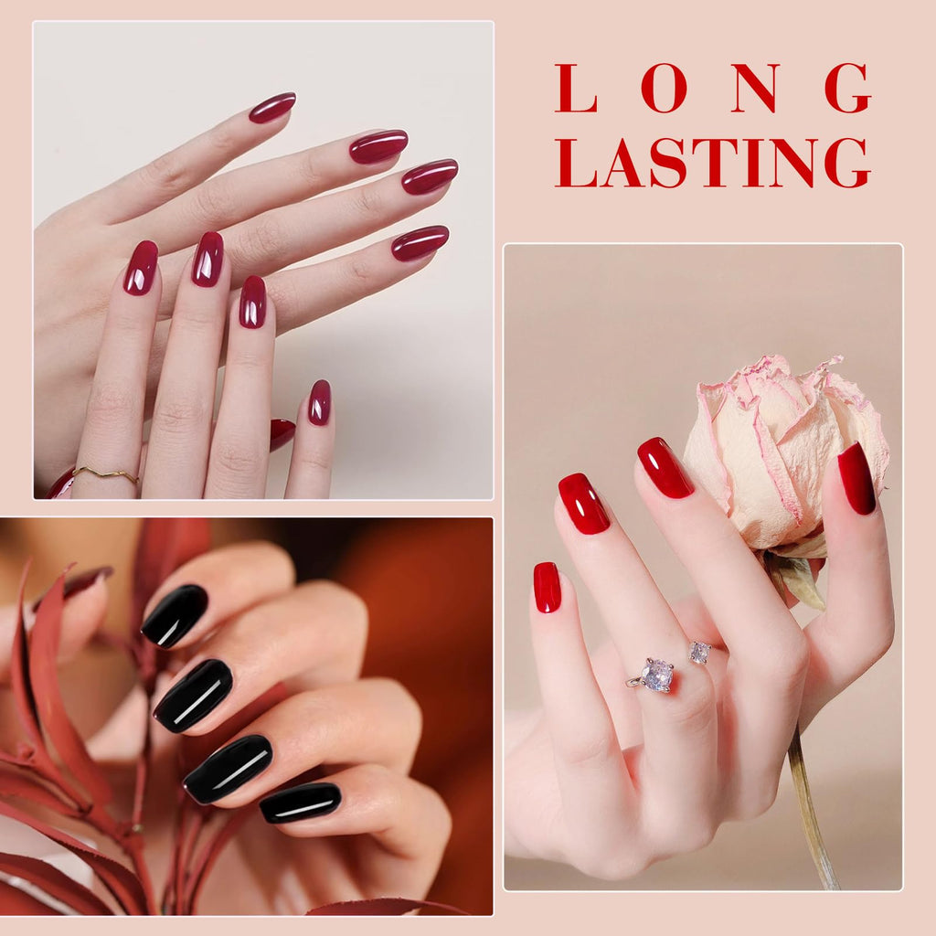 CANNI Gel Nail Polish Set – 6 Classic Colors (9ml) | HEMA-Free, Low Odor, UV/LED Cure