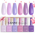 CANNI 6 Colors 9ml Hema-Free Gel Nail Polish Set | Easy DIY Home Manicure