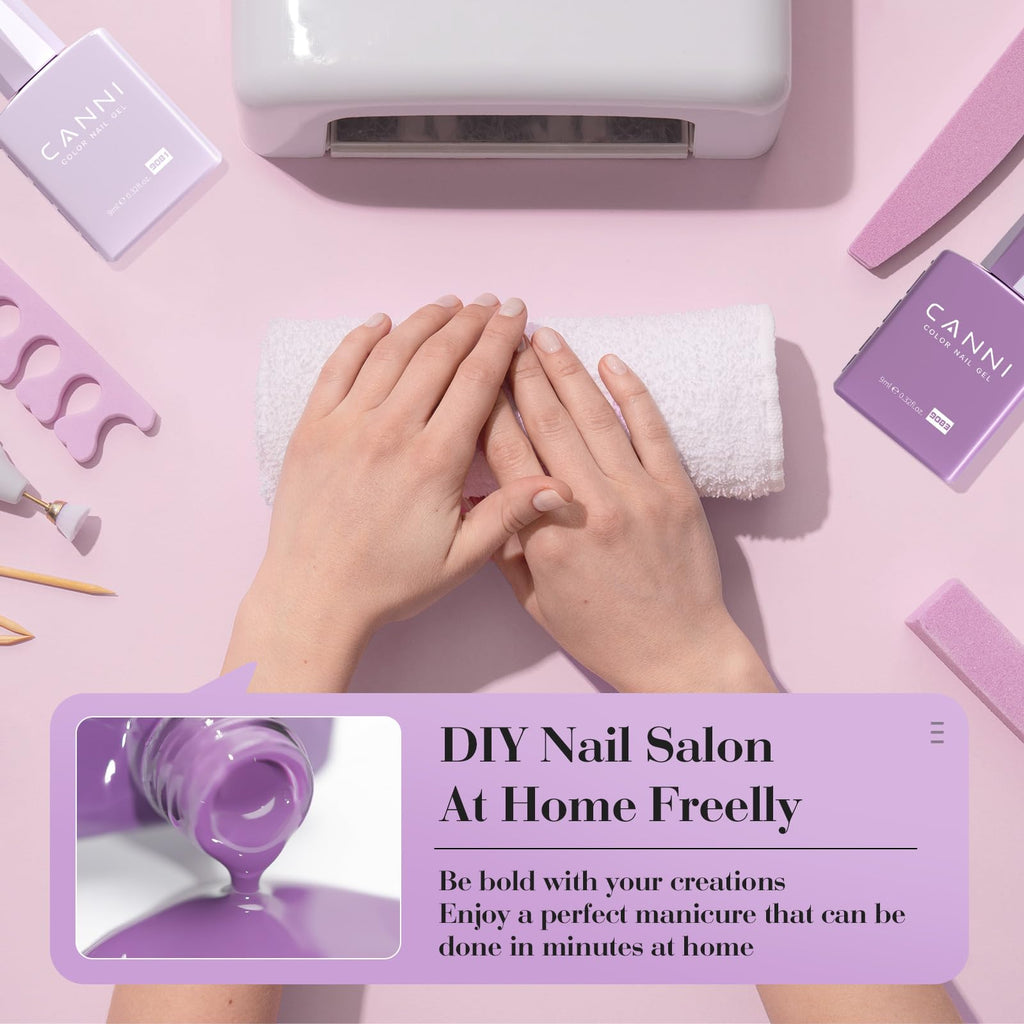 CANNI 6 Colors 9ml Hema-Free Gel Nail Polish Set | Easy DIY Home Manicure