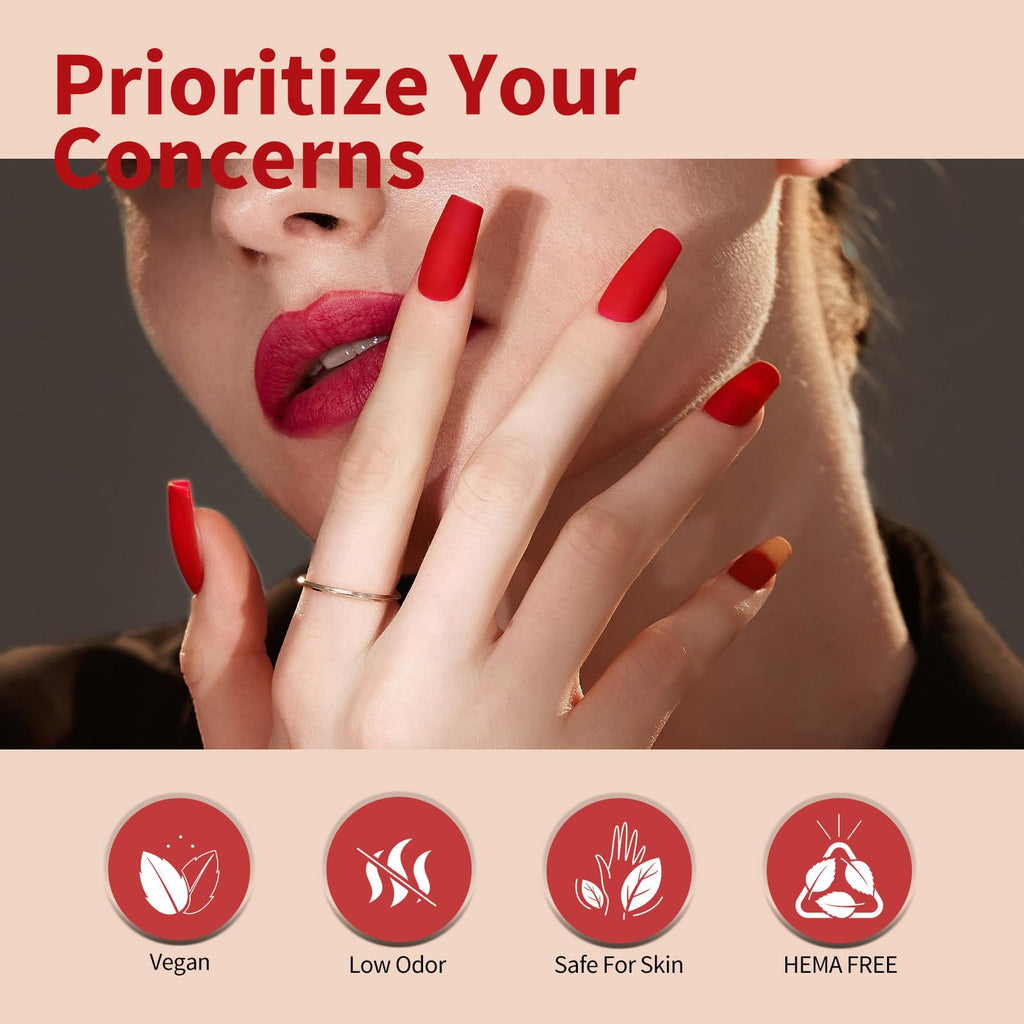 CANNI 6Pcs 9ml Gel Nail Polish Set – HEMA-Free, Long-Lasting Colors for Home Salon