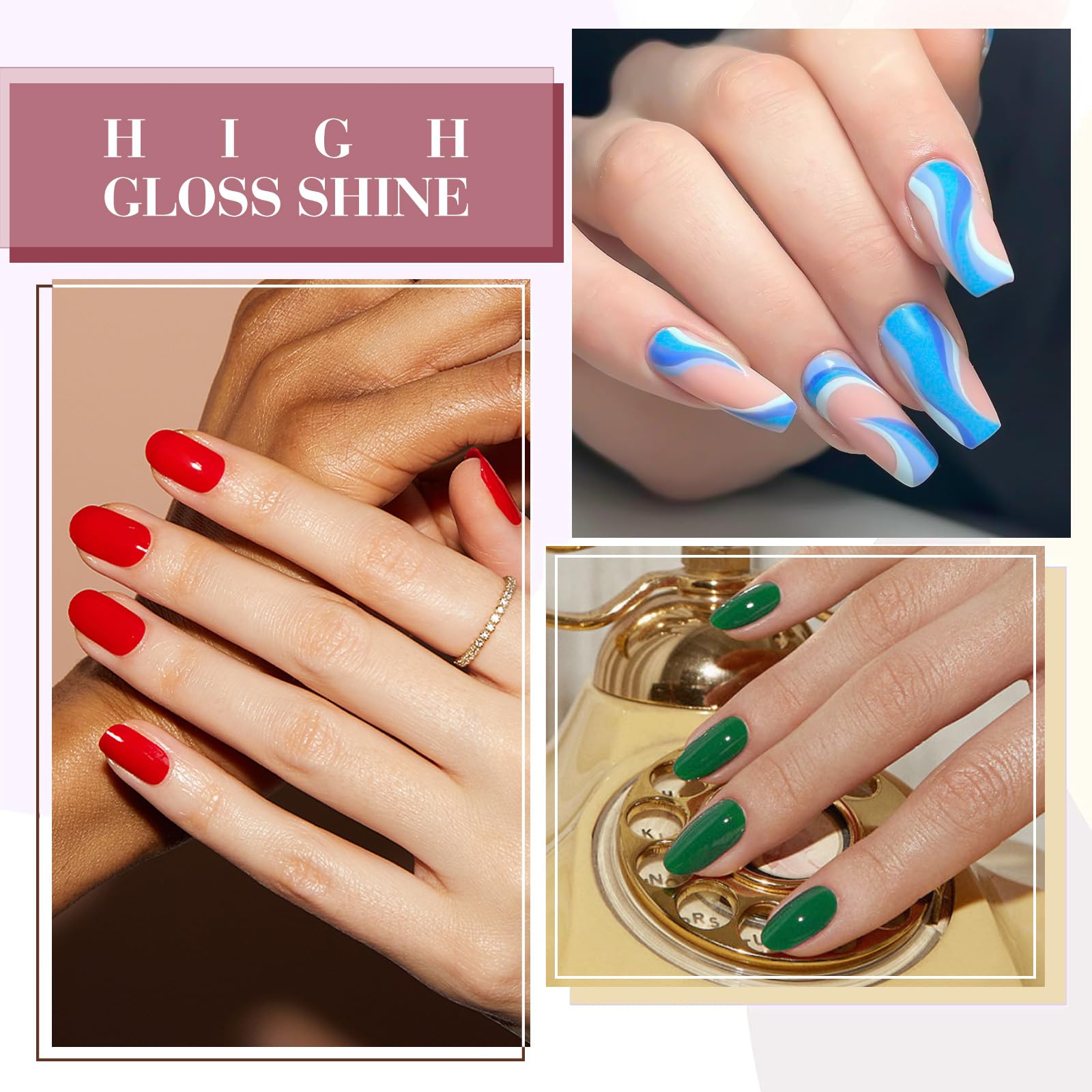 CANNI 6Pcs 9ml Gel Nail Polish Set – HEMA-Free, Long-Lasting Colors for Home Salon