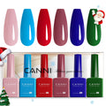 CANNI 6Pcs 9ml Gel Nail Polish Set – HEMA-Free, Long-Lasting Colors for Home Salon