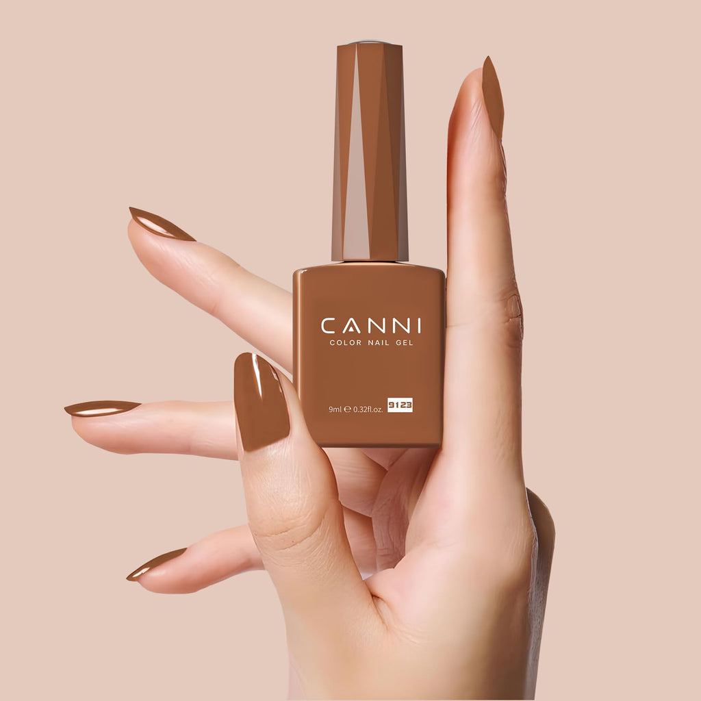 CANNI 6Pcs 9ml HEMA-Free Nude Brown Fall Gel Nail Polish Set – DIY at Home & Gift Ready