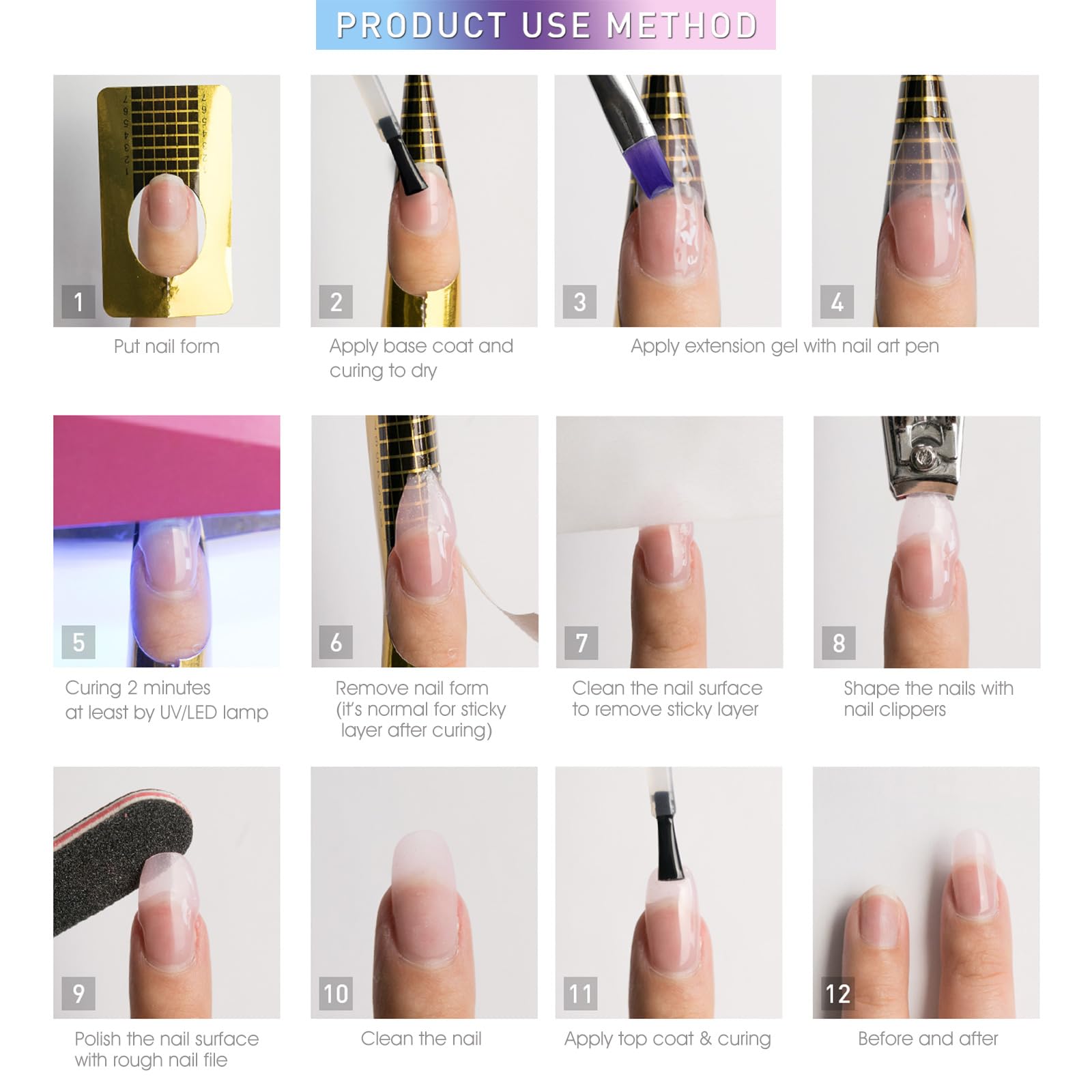 CANNI Builder Gel for Nails - 1 Fl Oz Soft Pink Hard Gel for Nail Extensions, Strengthening & Jelly Gel Polish
