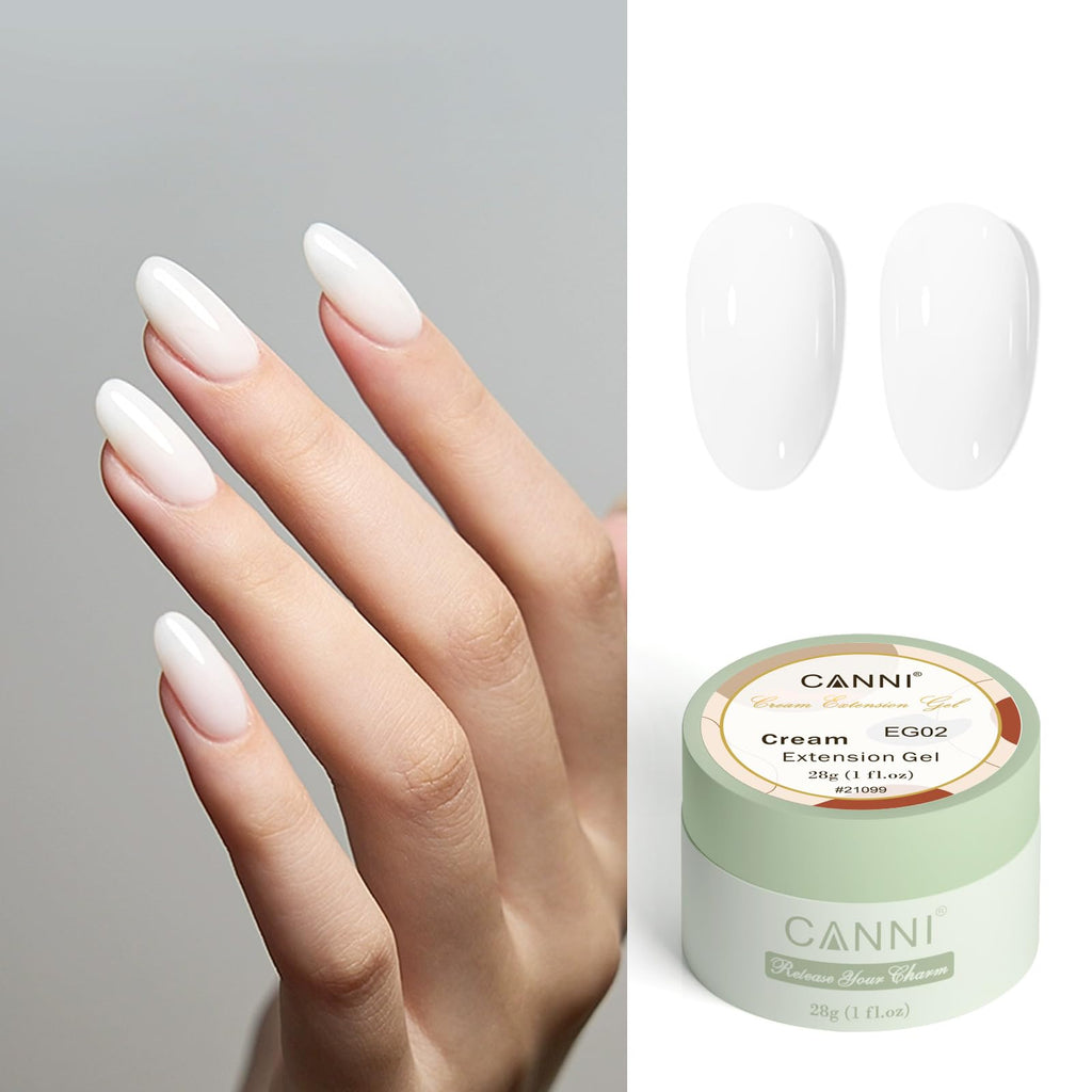 CANNI Builder Gel for Nails – Milky White Hard Gel for Extensions & Overlays