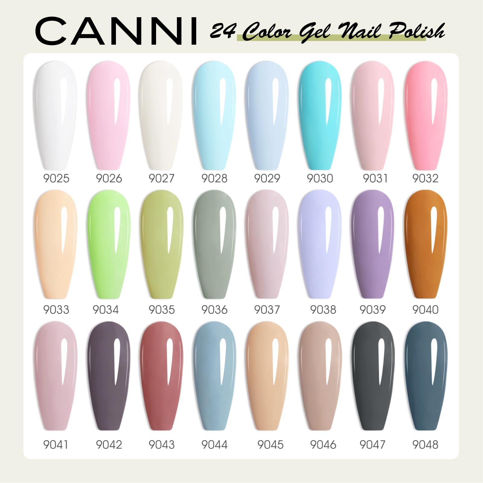 CANNI CC2 Gel Nail Polish Set — 30 Pcs, 9ml, Soak-Off LED Kit for Home Manicure