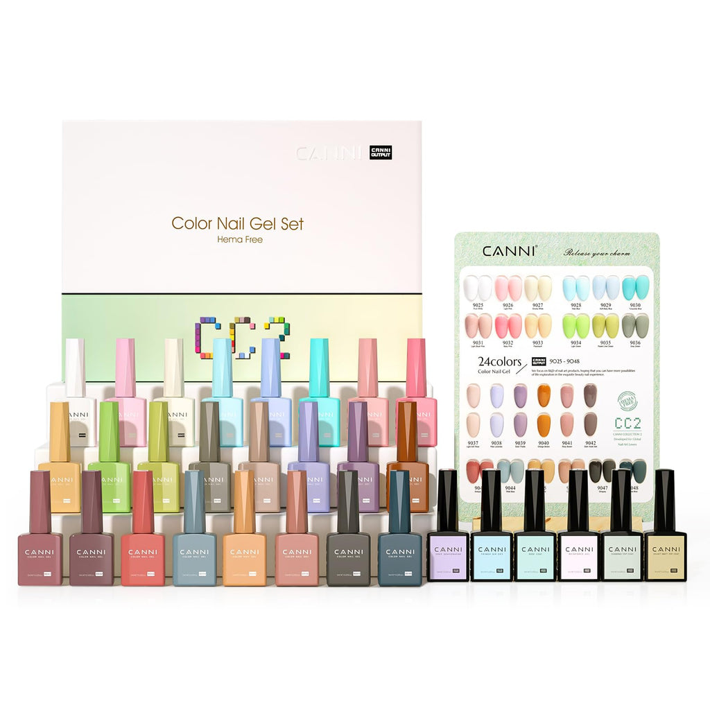 CANNI CC2 Gel Nail Polish Set — 30 Pcs, 9ml, Soak-Off LED Kit for Home Manicure