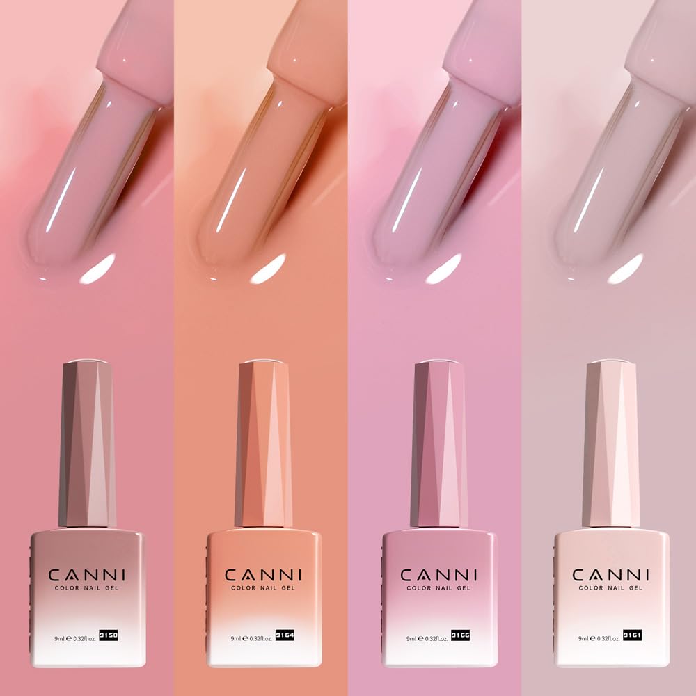 CANNI CC7 30 Pcs 9ml Hema-Free Jelly Gel Nail Polish Set with Base & Top Coat – At-Home Salon Kit