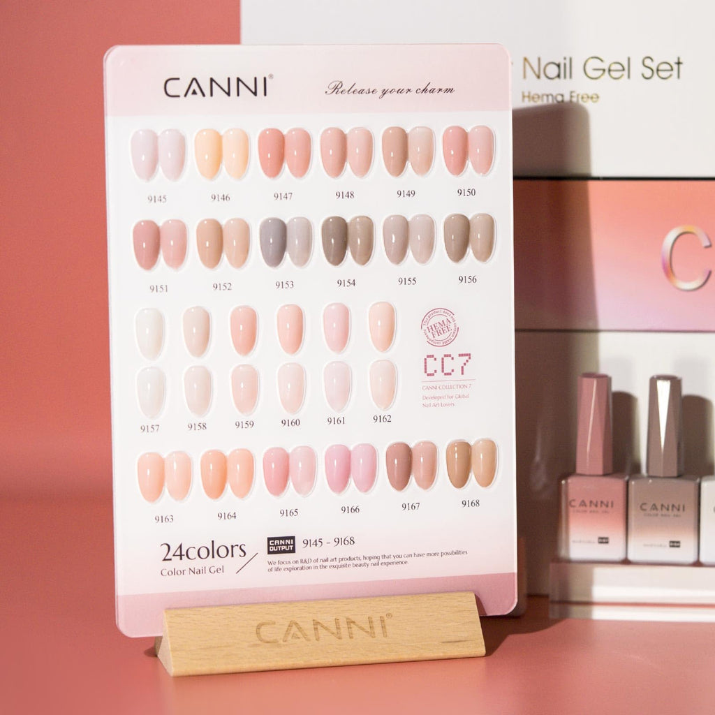 CANNI CC7 30 Pcs 9ml Hema-Free Jelly Gel Nail Polish Set with Base & Top Coat – At-Home Salon Kit