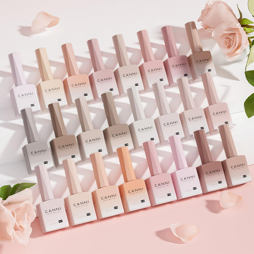 CANNI Jelly Gel Nail Polish Set – 30 Colors (9ml) for French Manicure | Soak Off UV/LED Kit