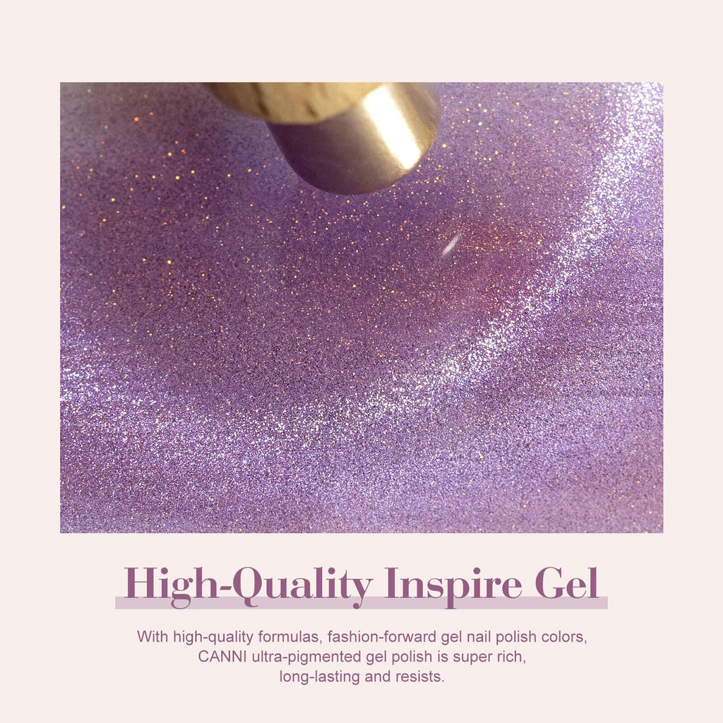 CANNI 8-Pcs Cat Eye Gel Nail Polish Set – 9ml Magnetic Shimmer Colors Kit