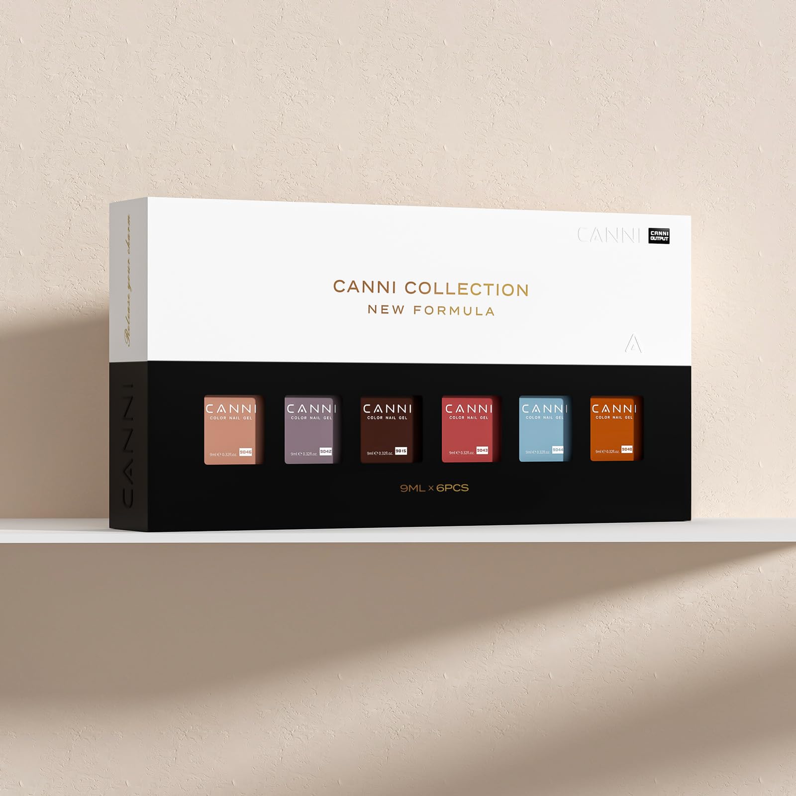 CANNI 6 Colors HEMA-Free Brown Gel Nail Polish Set - 9 ml