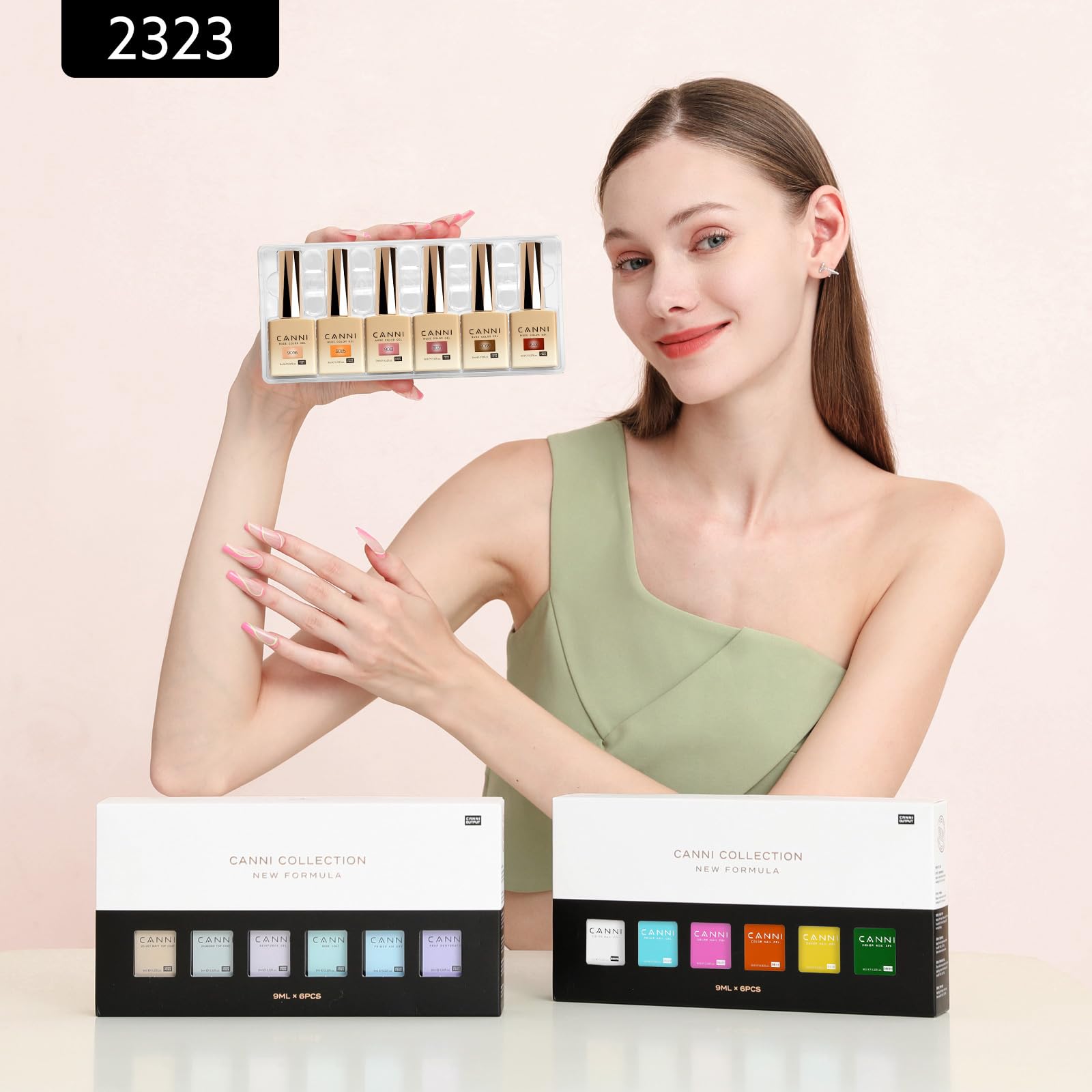 CANNI Brown Jelly Gel Nail Polish Set – 6 Translucent Coffee & Mocha Shades (9ML) | Soak-Off UV/LED