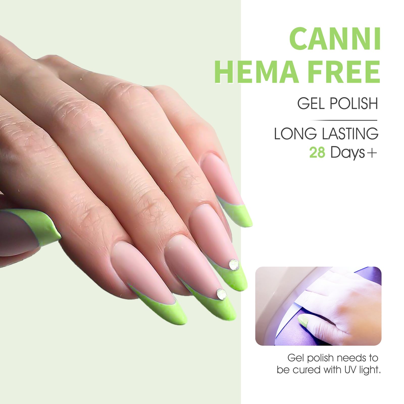 CANNI 6-Piece 9ml Pastel Gel Nail Polish Set – HEMA-Free, Long-Lasting Candy Colors