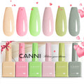 CANNI 6-Piece 9ml Pastel Gel Nail Polish Set – HEMA-Free, Long-Lasting Candy Colors