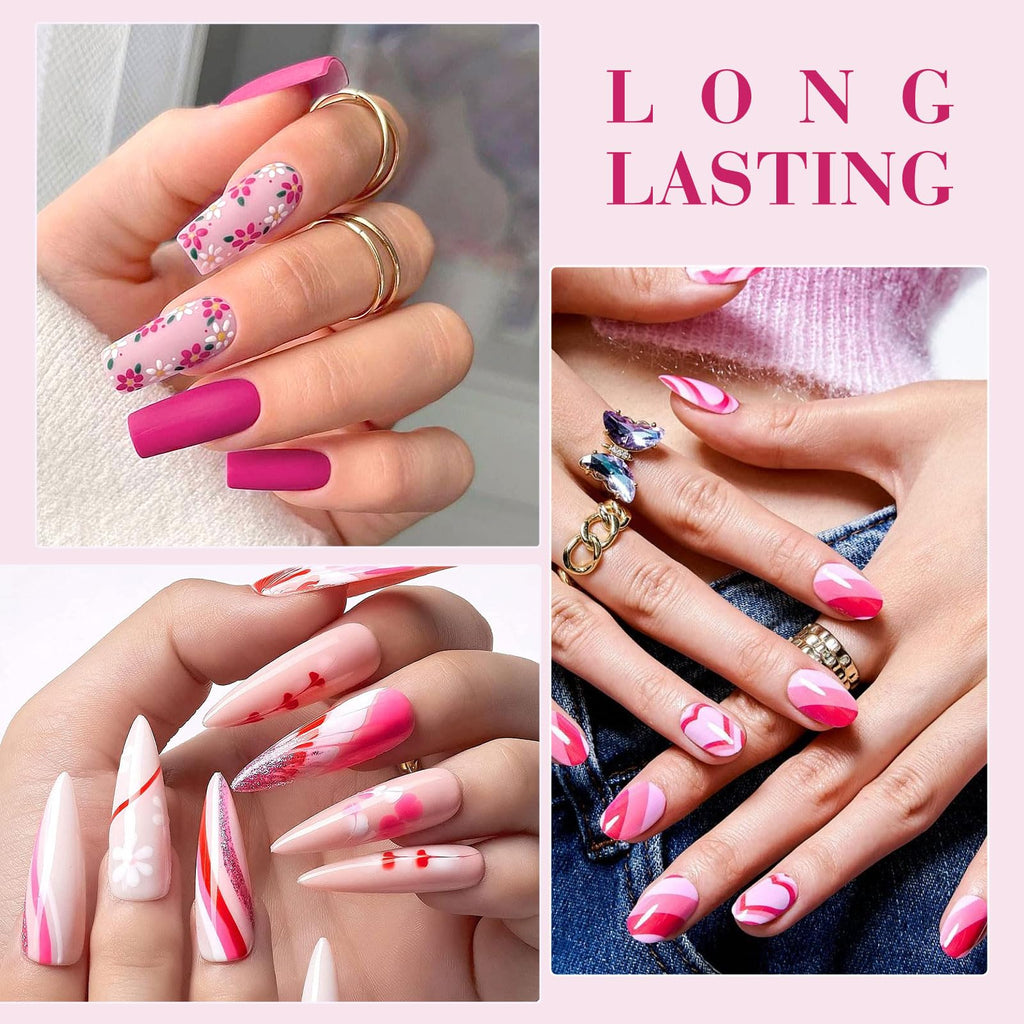 CANNI Pink Gel Nail Polish Set – 6 Soft Rose & Light Pink, 9ml, Soak-Off UV/LED