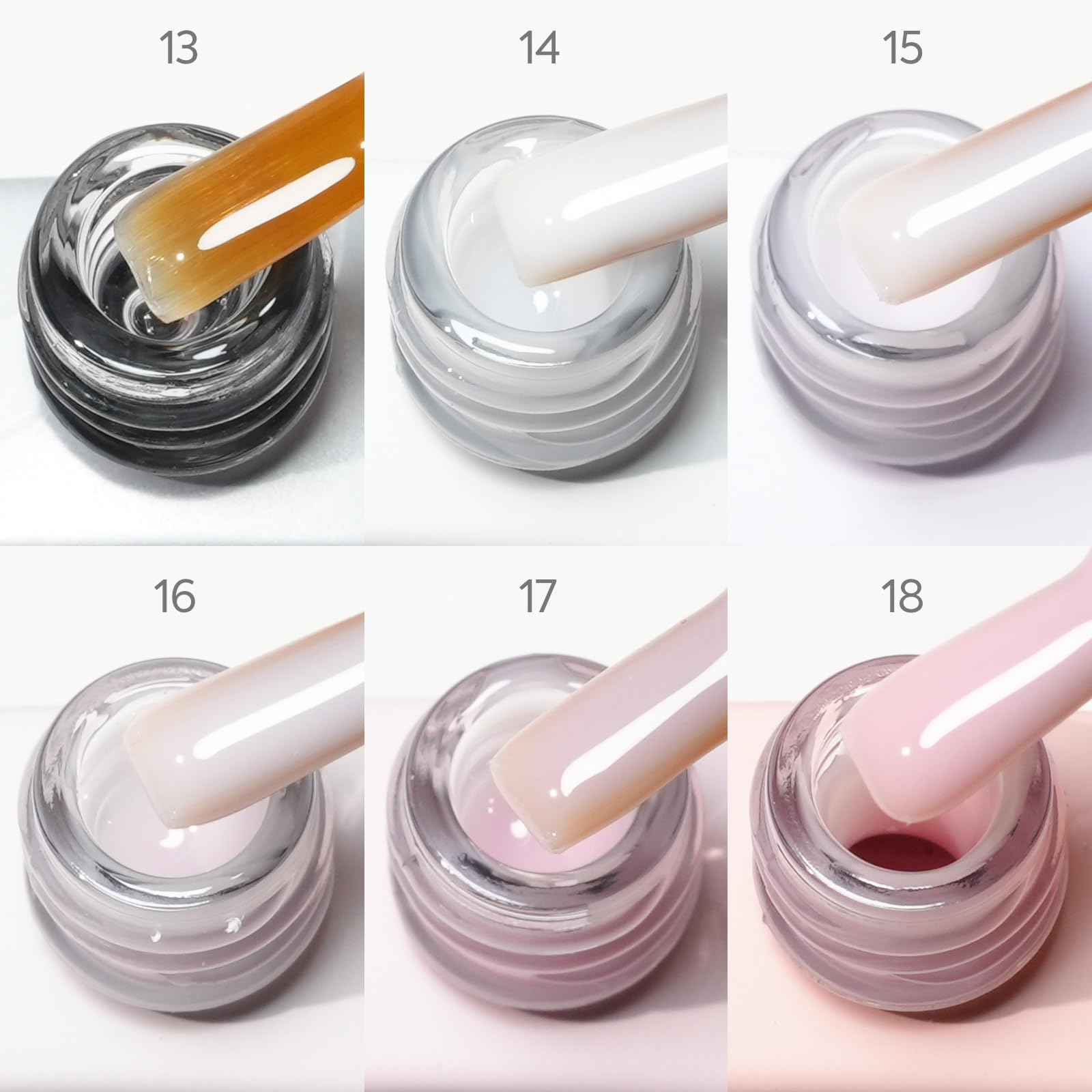 CANNI Quick Builder Nail Gel Set – 6x9ml for Nails Strengthening, Extensions & DIY Home Manicure