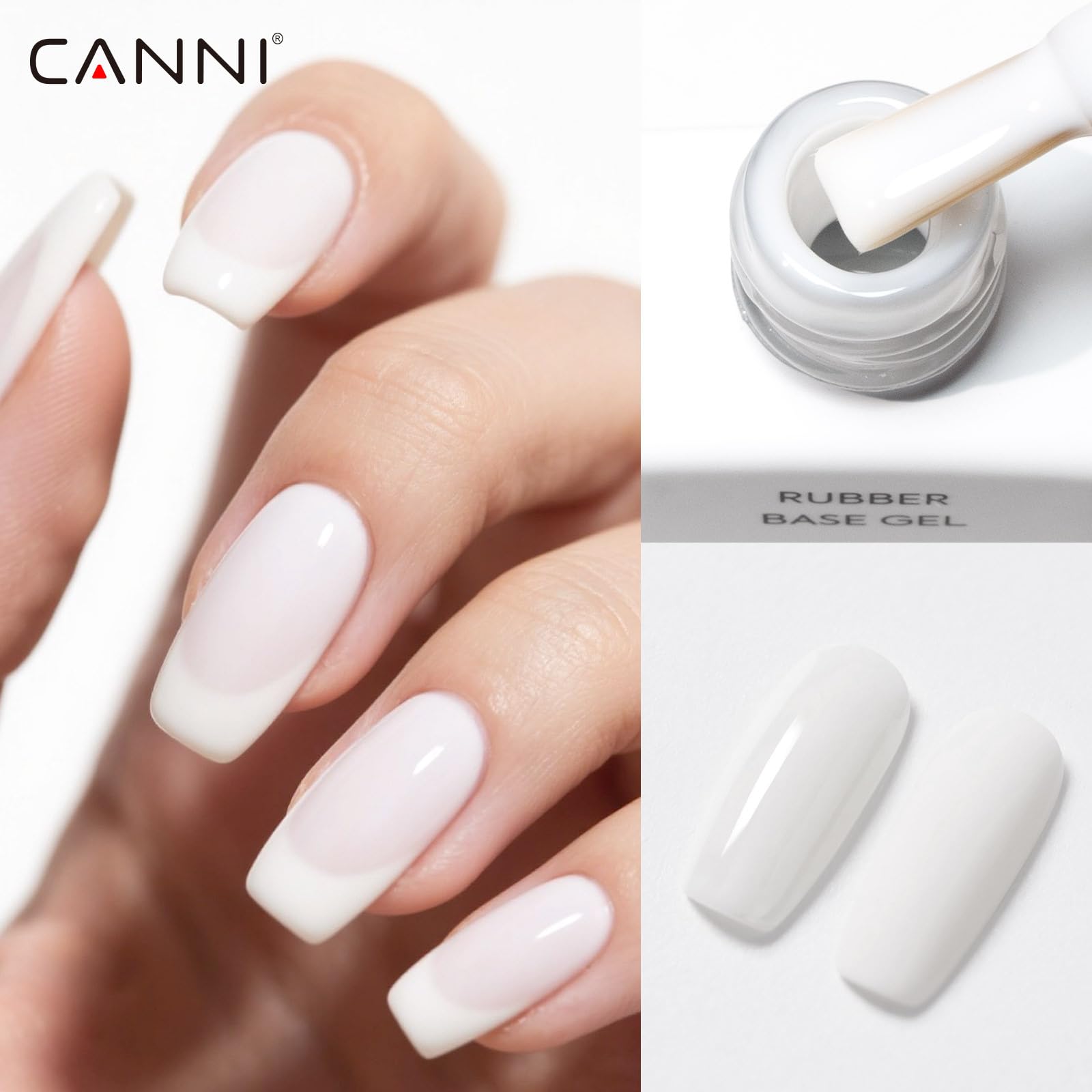 CANNI Rubber Base Gel Nail Polish Set – 6x9ml, Soak-Off, At-Home Salon Kit