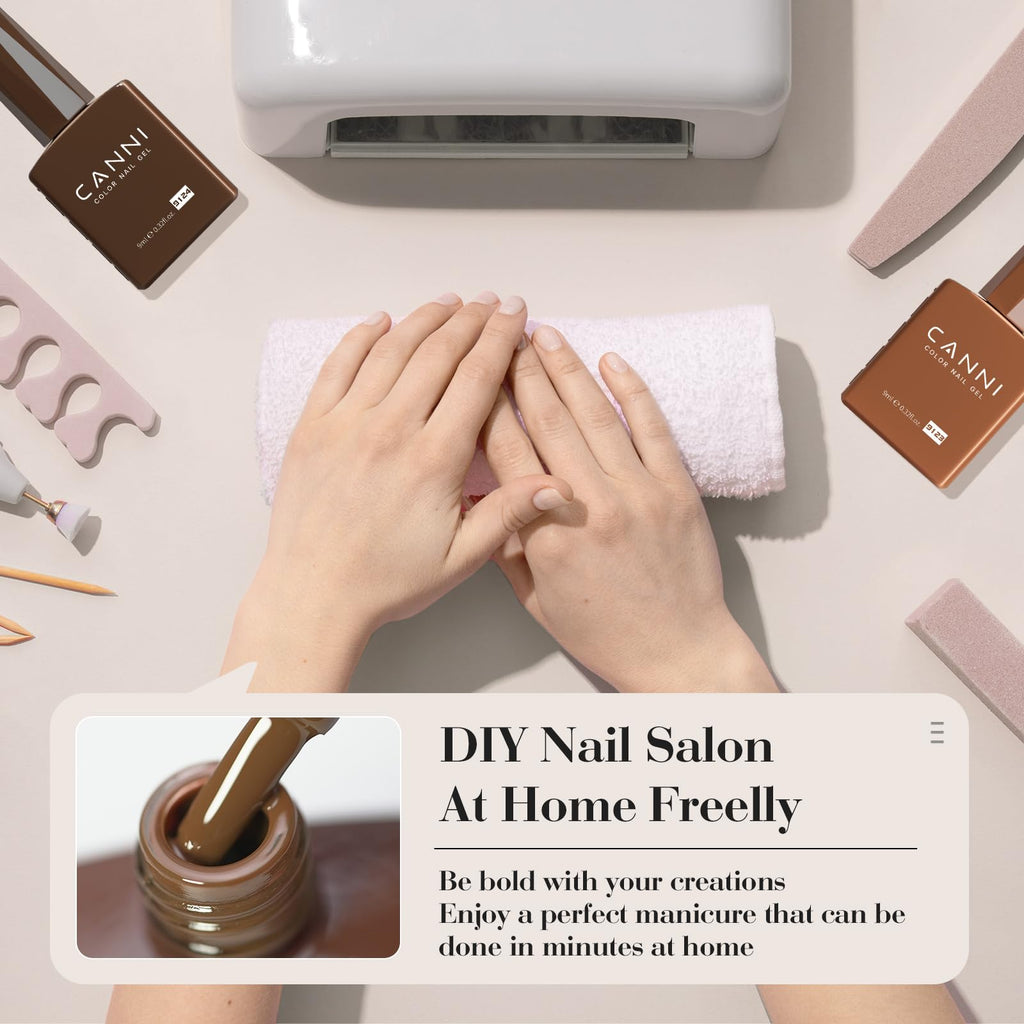 CANNI 30Pcs 9ml Hema-Free Gel Nail Polish Set – Soak-Off LED Kit for Home Manicure
