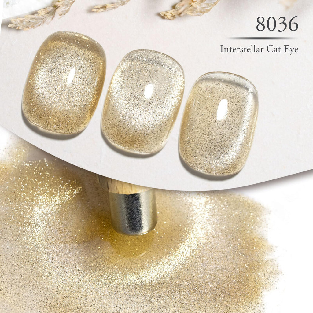 CANNI 8 Pcs 9ml Cat Eye Gel Nail Polish Set – Magnetic Shimmer Colors for DIY Salon Manicures