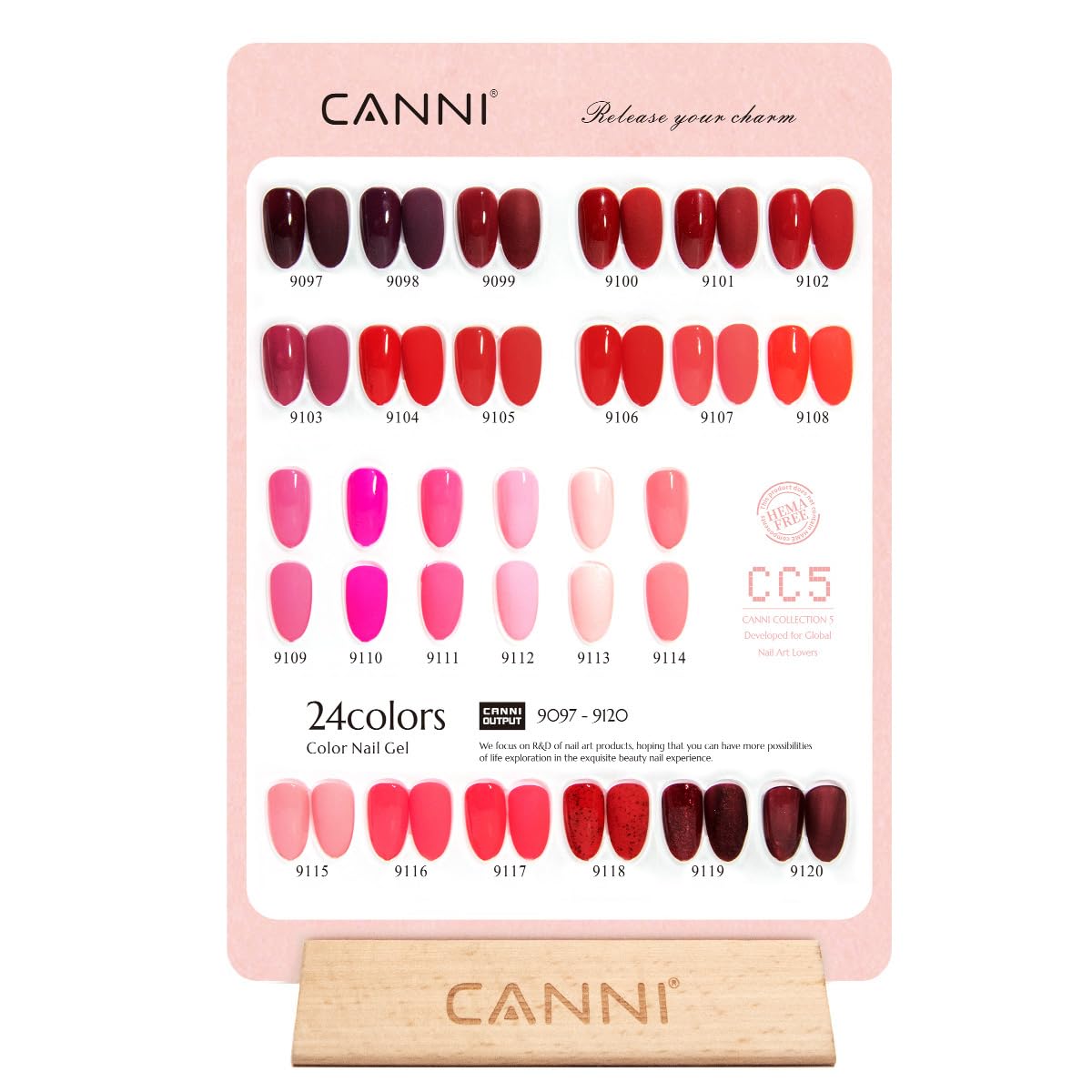 CANNI 30Pcs 9ml HEMA-free Gel Nail Polish Set – Soak-Off LED Home Manicure Kit