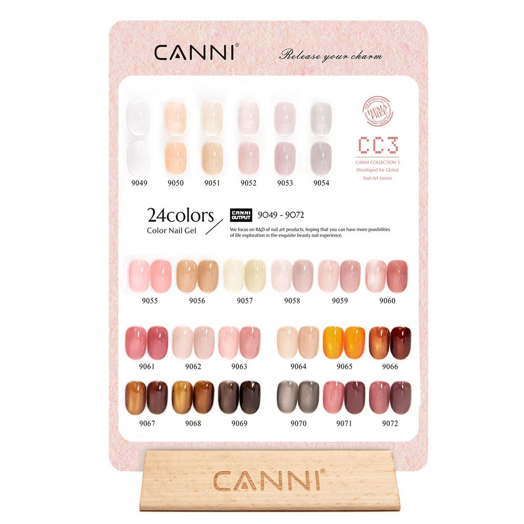 CANNI CC3 Jelly Gel Nail Polish Set - 30Pcs Hema-Free, High-Gloss, Soak Off UV