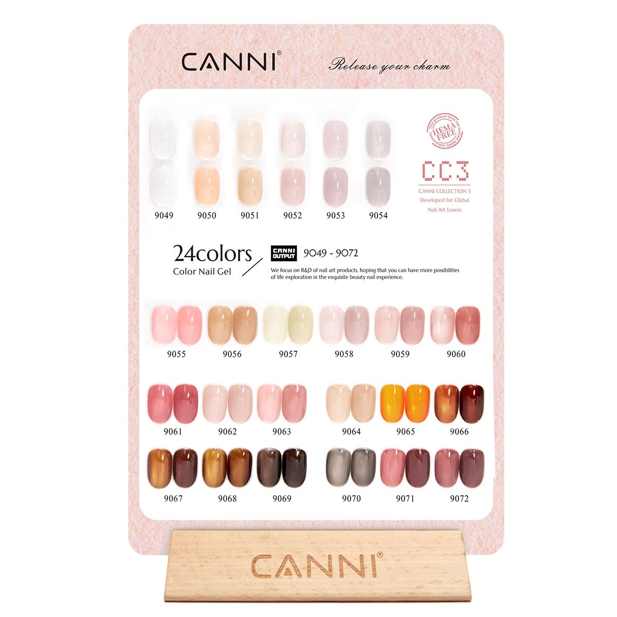 CANNI CC3 Jelly Gel Nail Polish Set - 30Pcs Hema-Free, High-Gloss, Soak Off UV