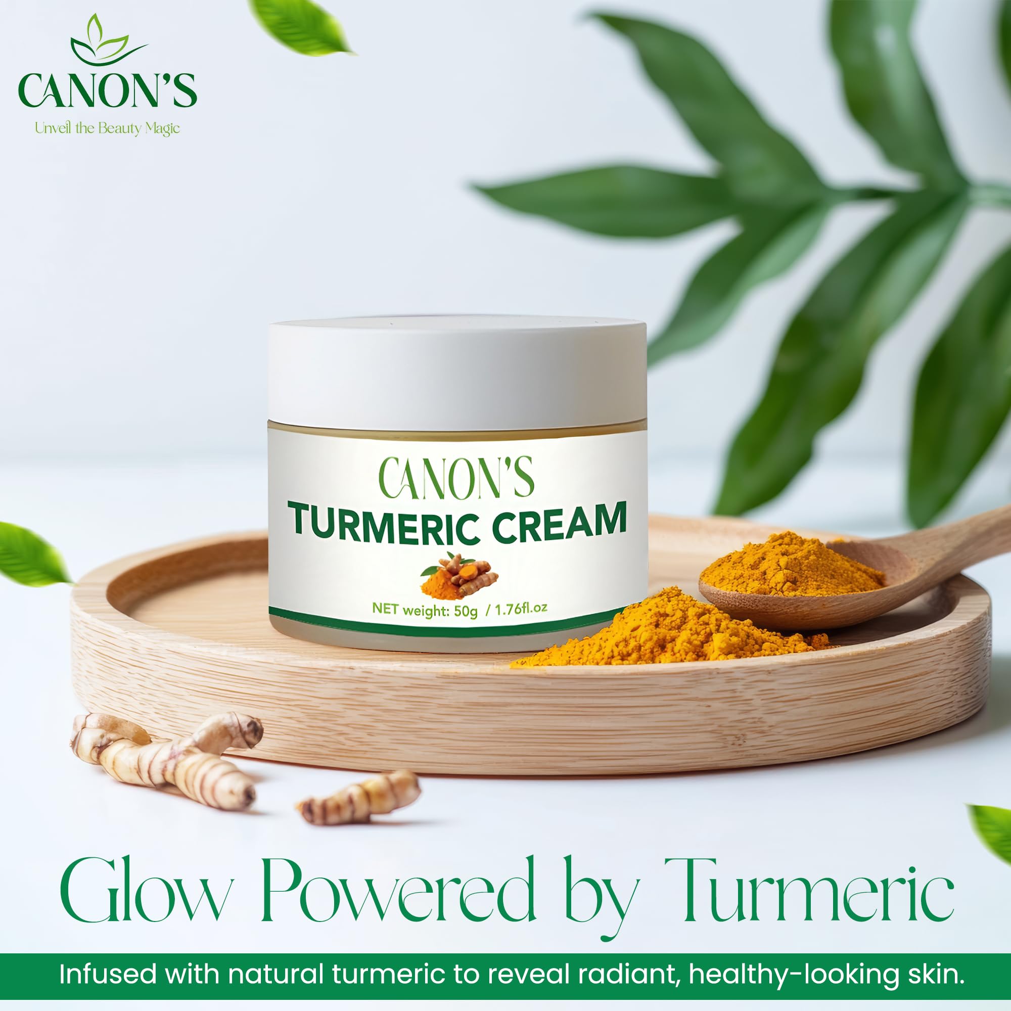 Canon’s Beauty Collection Lightweight Vitamin C Turmeric Face Cream – Daily Hydration Moisturizer (1.76 fl oz)