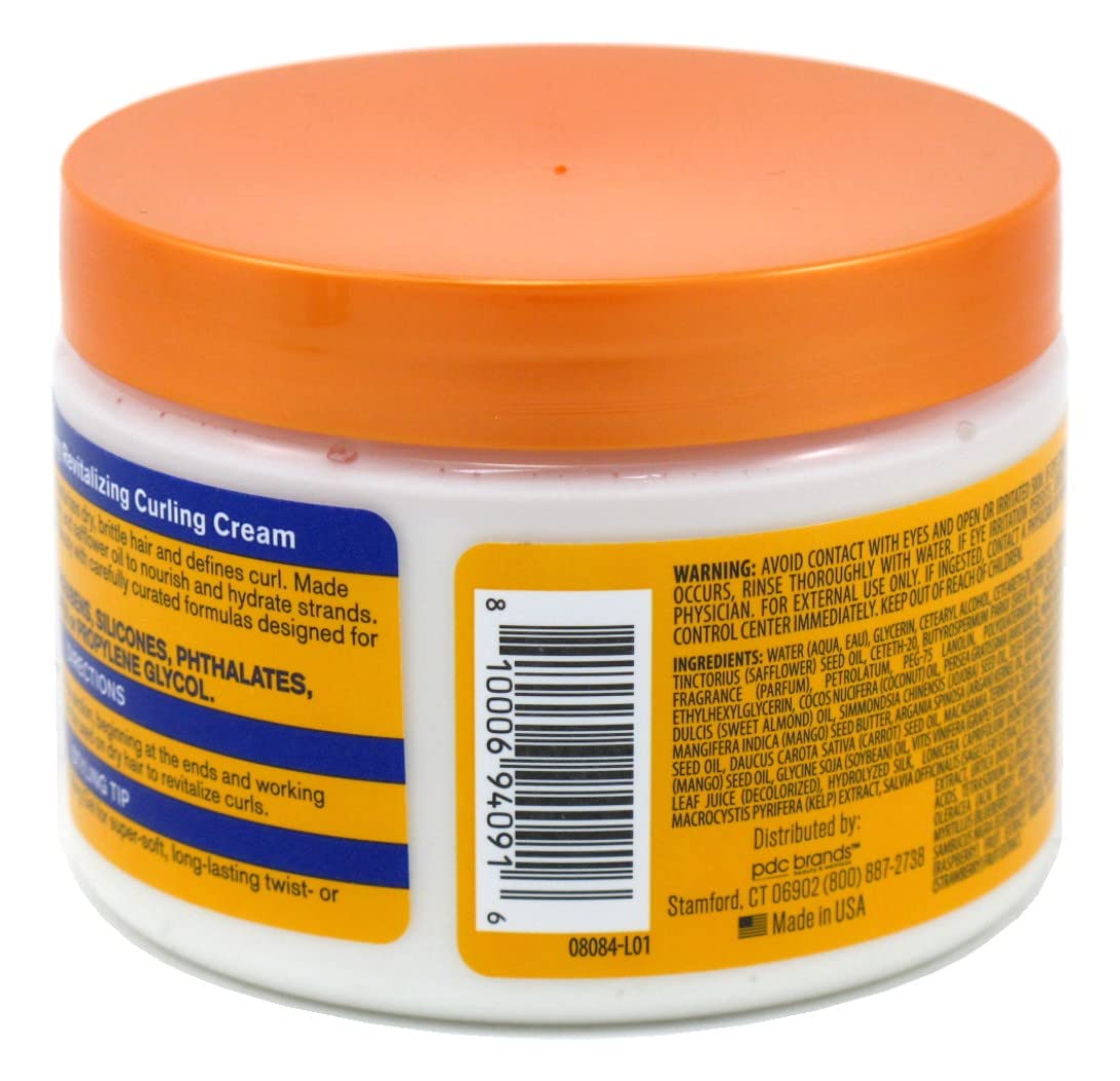 Cantu Acai Berry Curling Cream – Revitalizing 12oz, Moisturizes & Defines Soft Curls, Silicone-Free