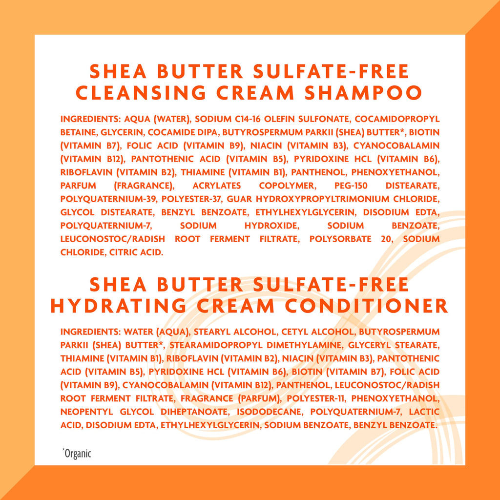 Cantu Shea Butter Shampoo & Conditioner for Natural Hair – Sulfate-Free Hydration (25 fl oz, Pack of 2)