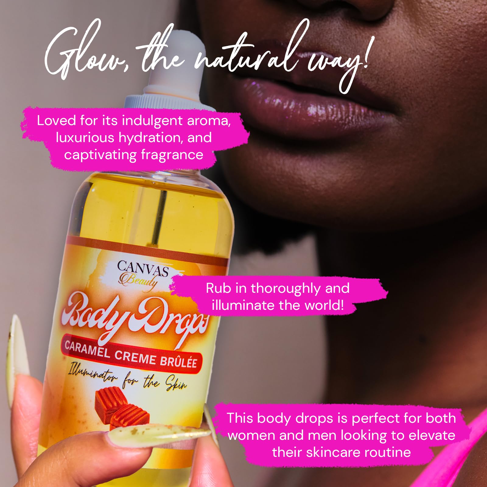 Canvas Beauty Body Drops Creme Brulee - Deep Hydration with Coconut & Jojoba