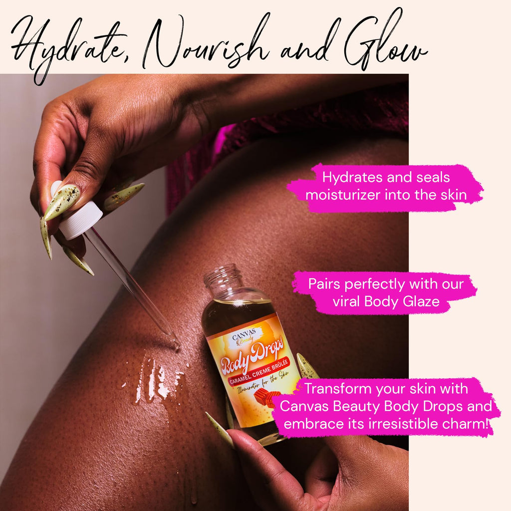 Canvas Beauty Body Drops Creme Brulee - Deep Hydration with Coconut & Jojoba