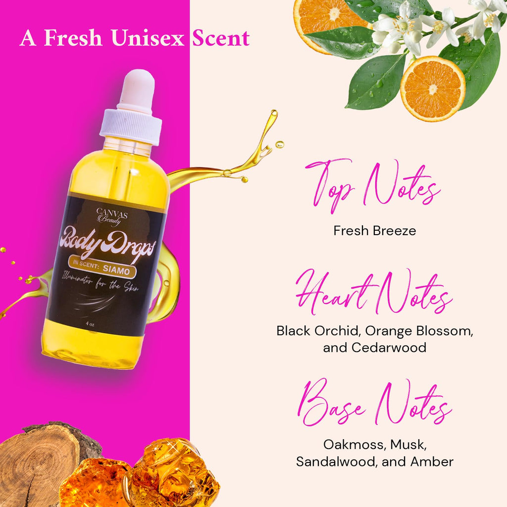 Canvas Beauty Body Drops Siamo – Hydrating Oil with Coconut, Jojoba & Vitamin E