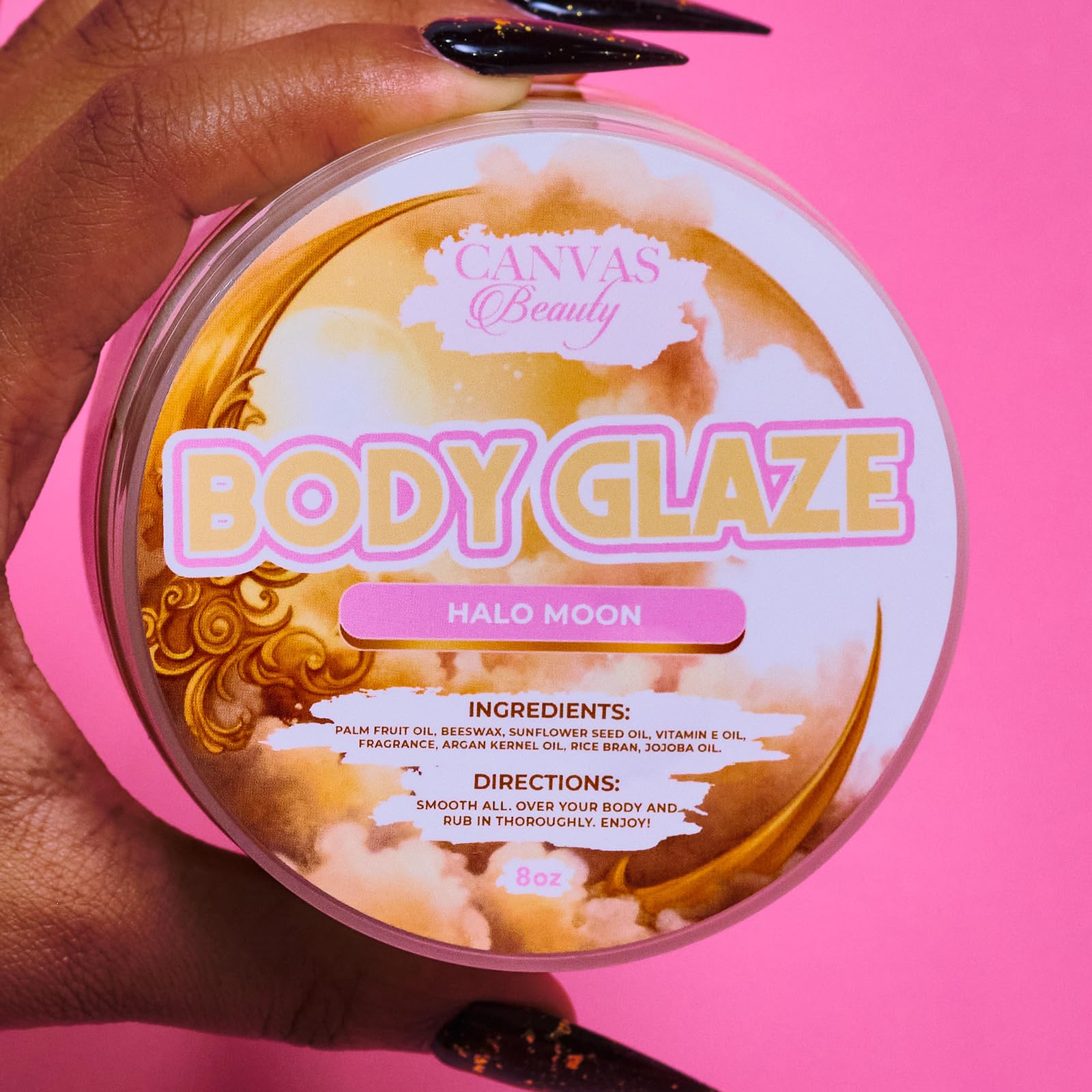 Canvas Beauty Body Glaze Halo Moon — Non-Greasy Hydration for Soft, Glowing Skin