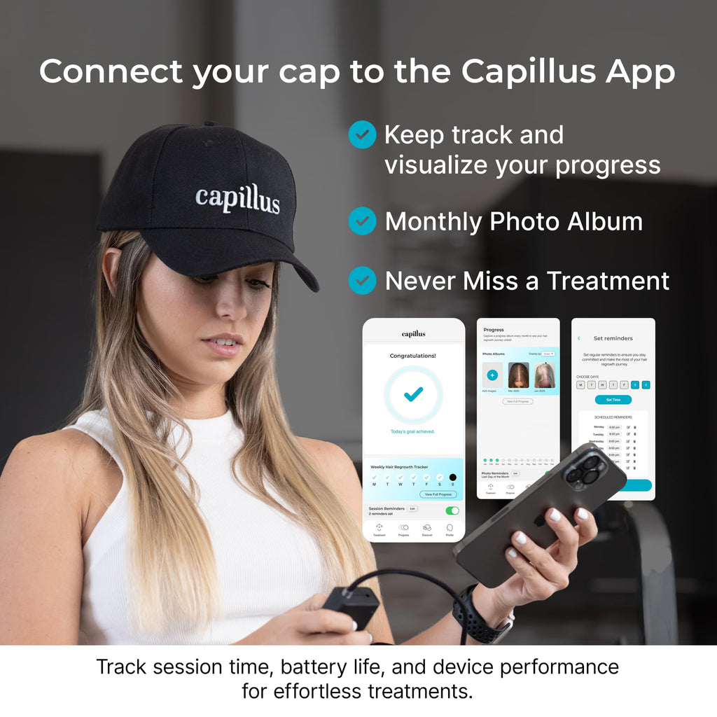 Capillus PRO Red Light Cap for Hair Regrowth — 272 Lasers, FDA Cleared, Bluetooth