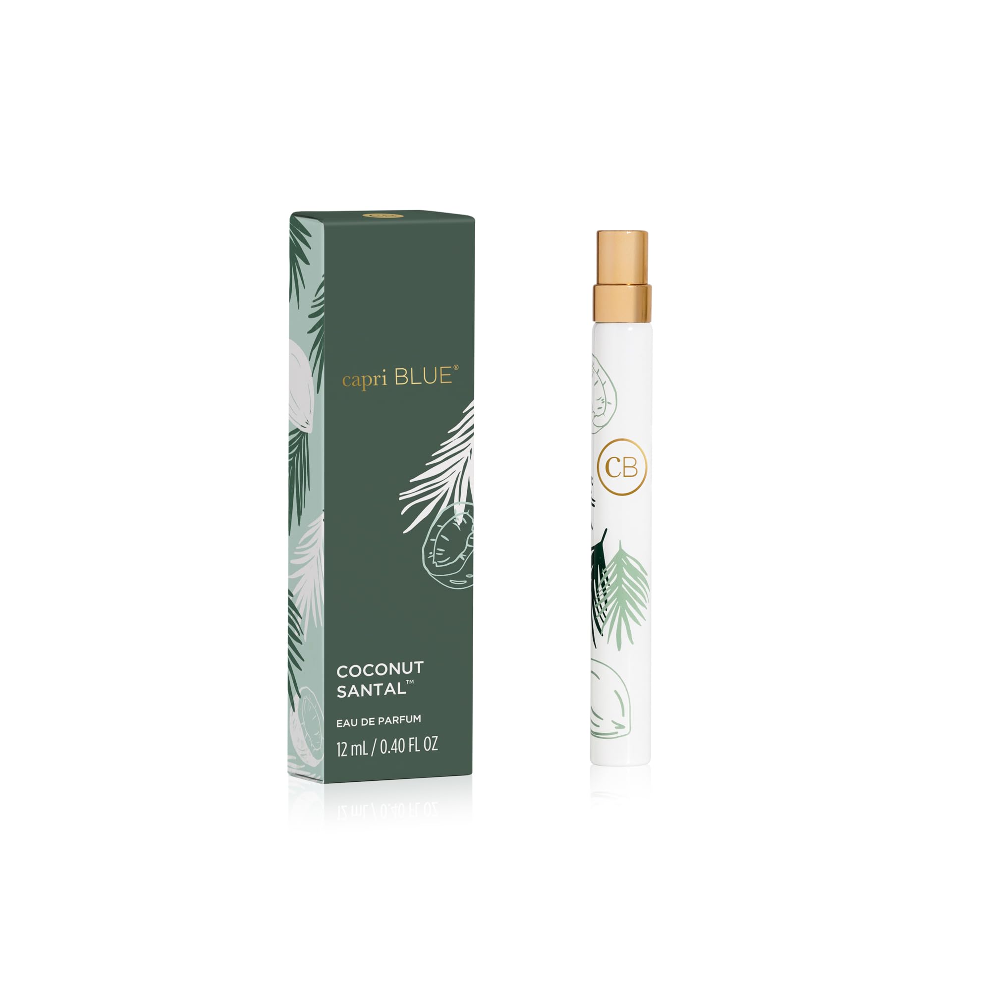Capri Blue Eau de Parfum Spray Pen – Coconut Santal (Hibiscus, Lime, Amber) Travel Mini 0.4 oz