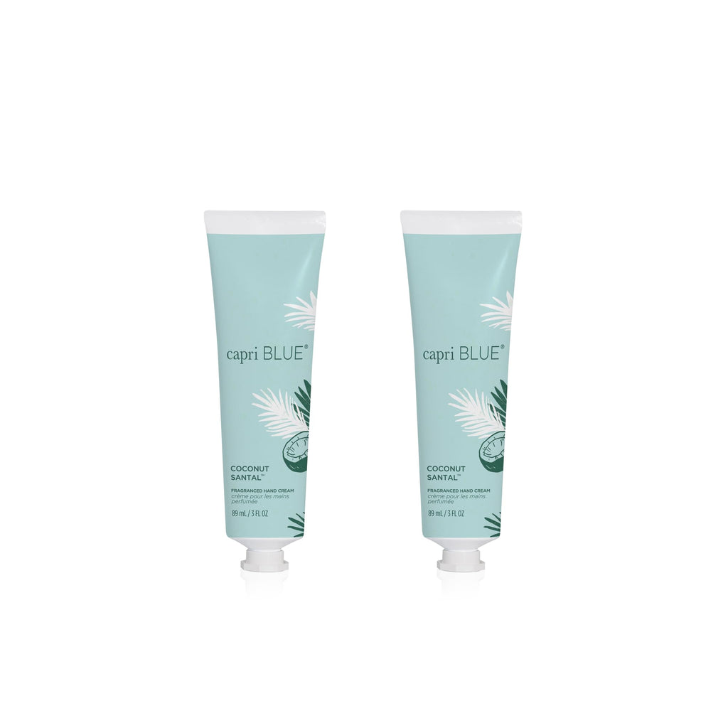 Capri Blue Flora Edit Moisturizing Hand Creams Travel Size – Coconut Santal, 3 oz Pack of 2