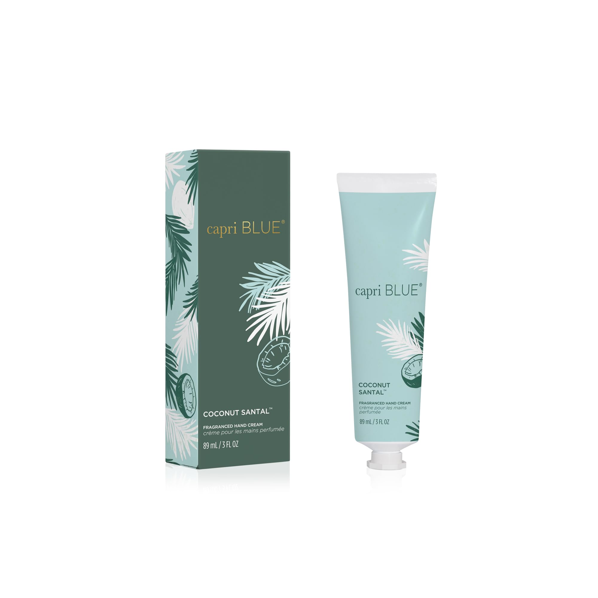 Capri Blue Flora Edit Hand Cream Travel Size – Coconut Santal, 3 oz | Nourishing Moisturizer with Jojoba Oil & Shea Butter
