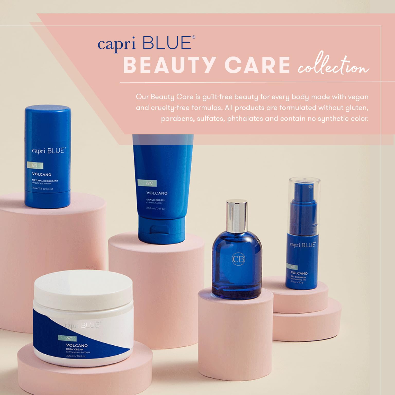 Capri Blue Volcano Fragrance Gift Set: Eau de Parfum .34 fl oz + Volcano Mini Hand Cream 1 oz | Cruelty-Free Skincare