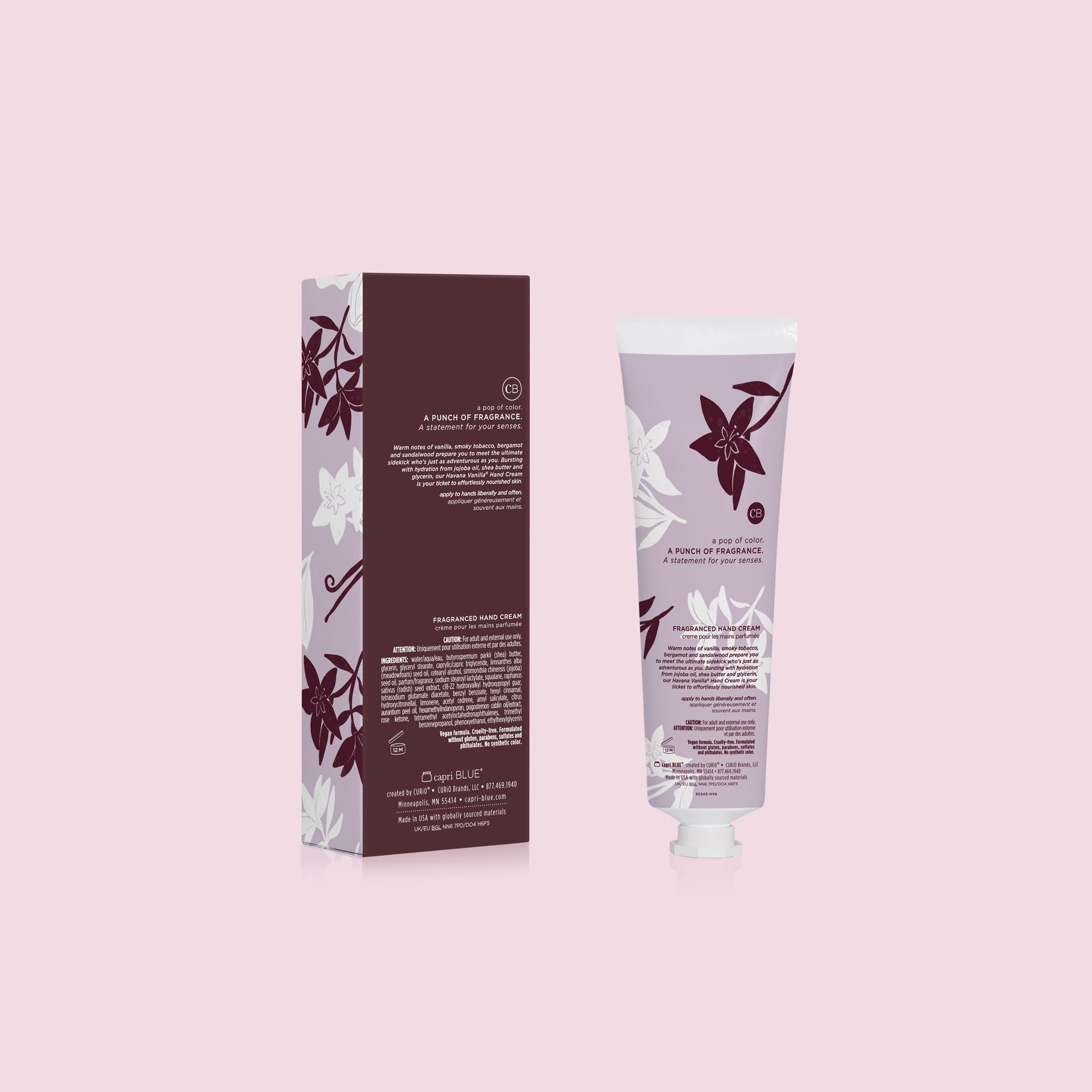 Capri Blue Moisturizing Hand Cream Travel Size Havana Vanilla – Flora Edit Collection | 3 oz