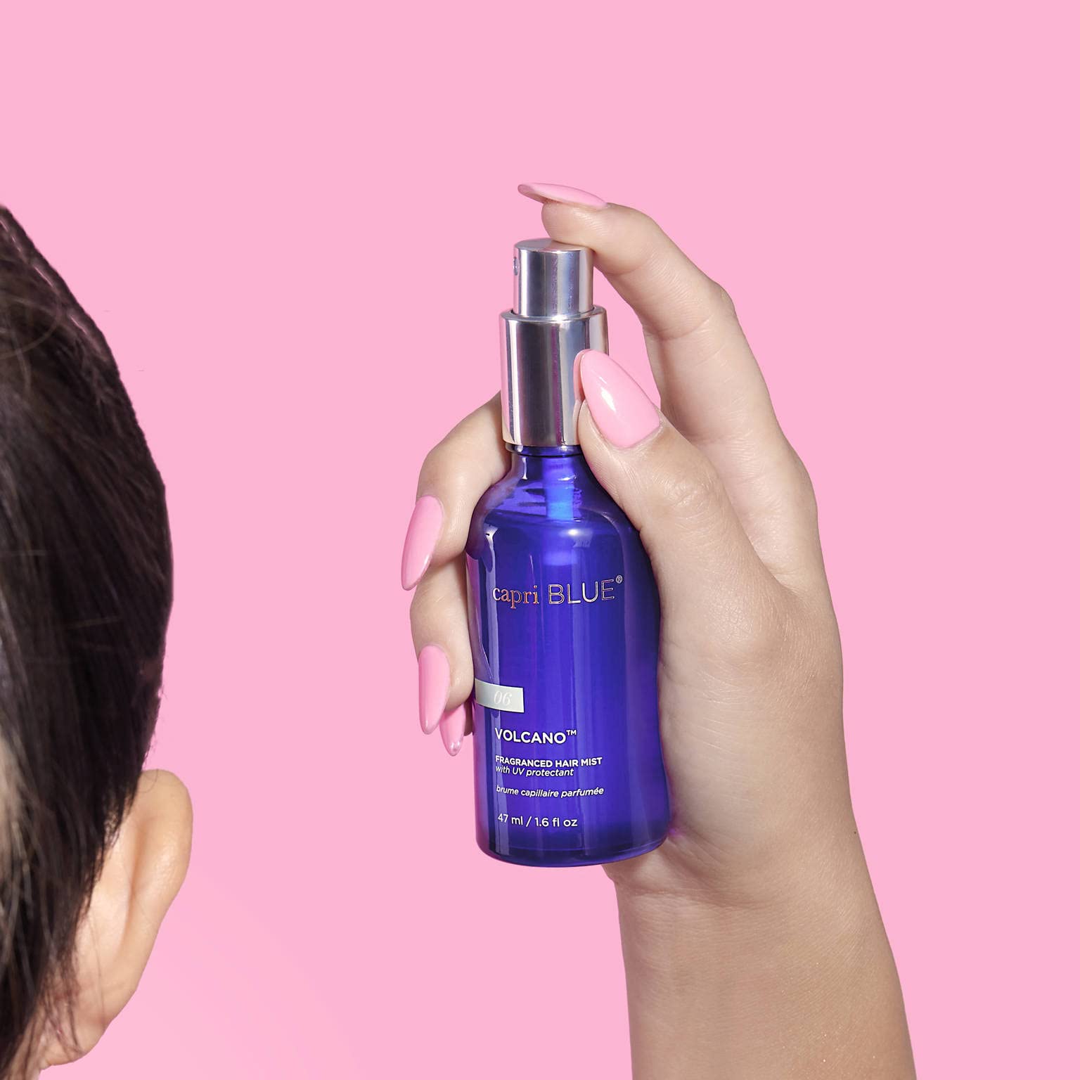 Capri Blue Volcano Hair Mist - Fragranced Shine Spray with Green Tea Extract & Rice Bran Oil (1.6 fl oz)