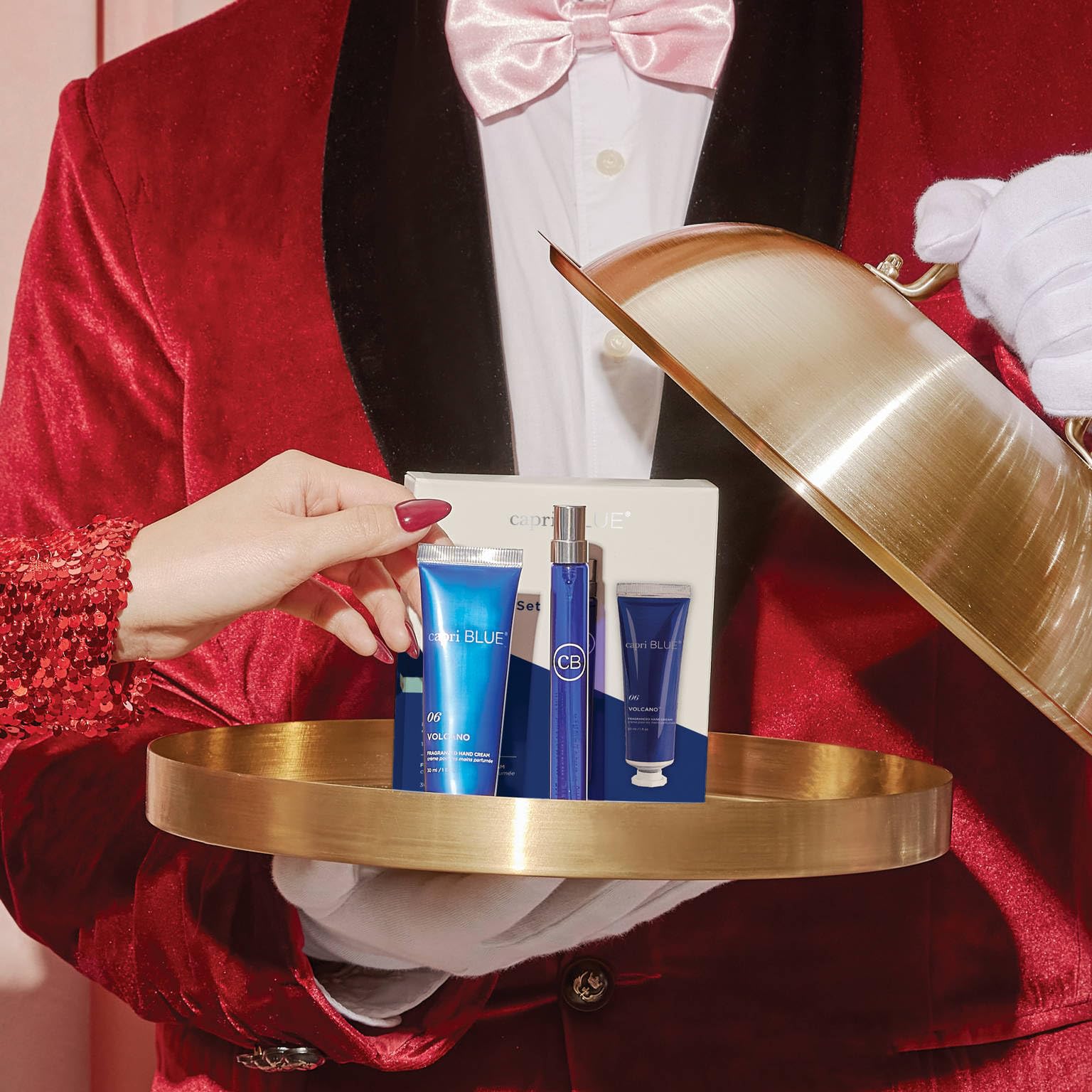 Capri Blue Volcano Fragrance Gift Set: Eau de Parfum .34 fl oz + Volcano Mini Hand Cream 1 oz | Cruelty-Free Skincare