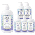 CAPRI ESSENTIALS Hand Soap Liquid – Natural Plant-Based Formula, White Lavender, 16 oz (6 Pack)