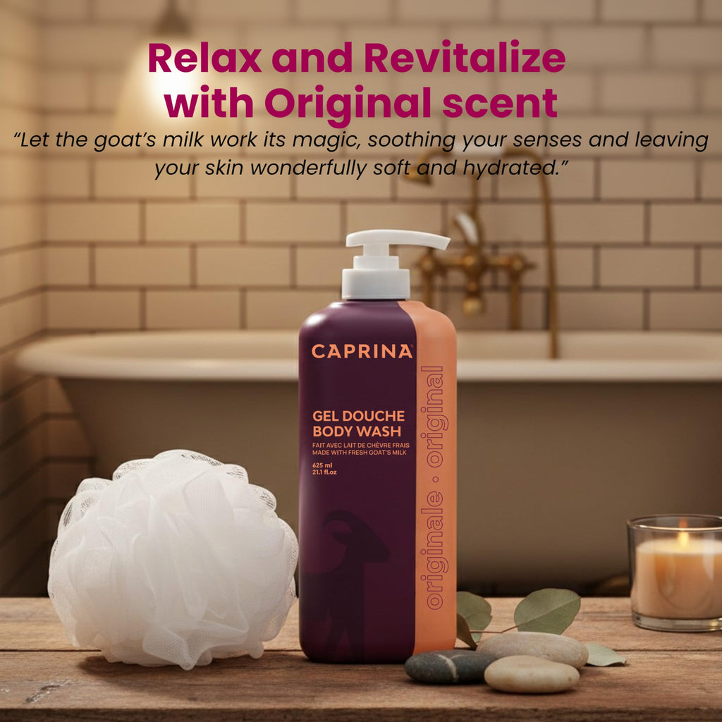 Caprina Fresh Goat Milk Body Wash – ORIGINAL Formula, 625 ml