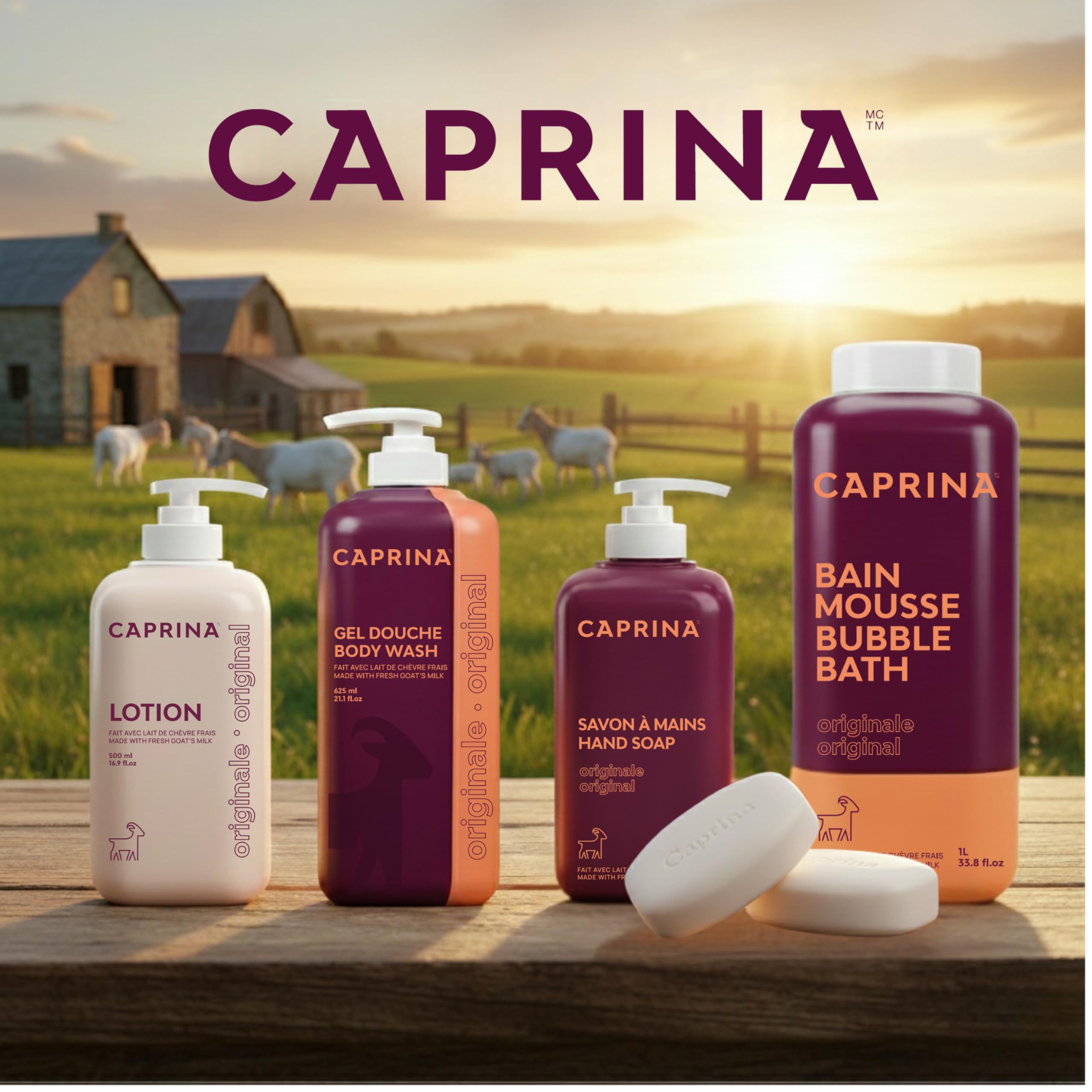 Caprina Fresh Goat's Milk Bubble Bath 1L – Hydrating, Gentle, Made in Canada
