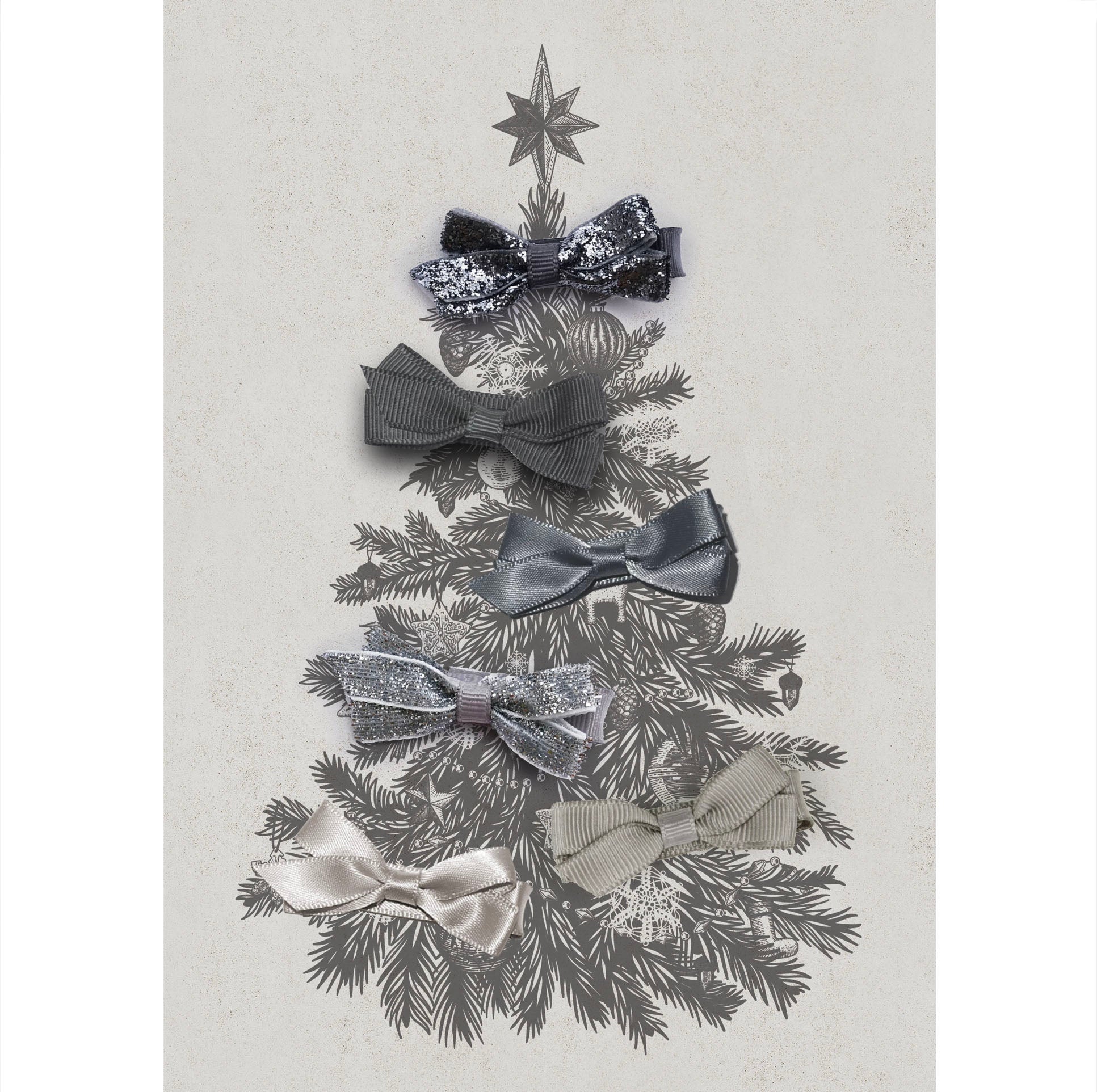 Small Clip Gift Set Charcoal & Silver