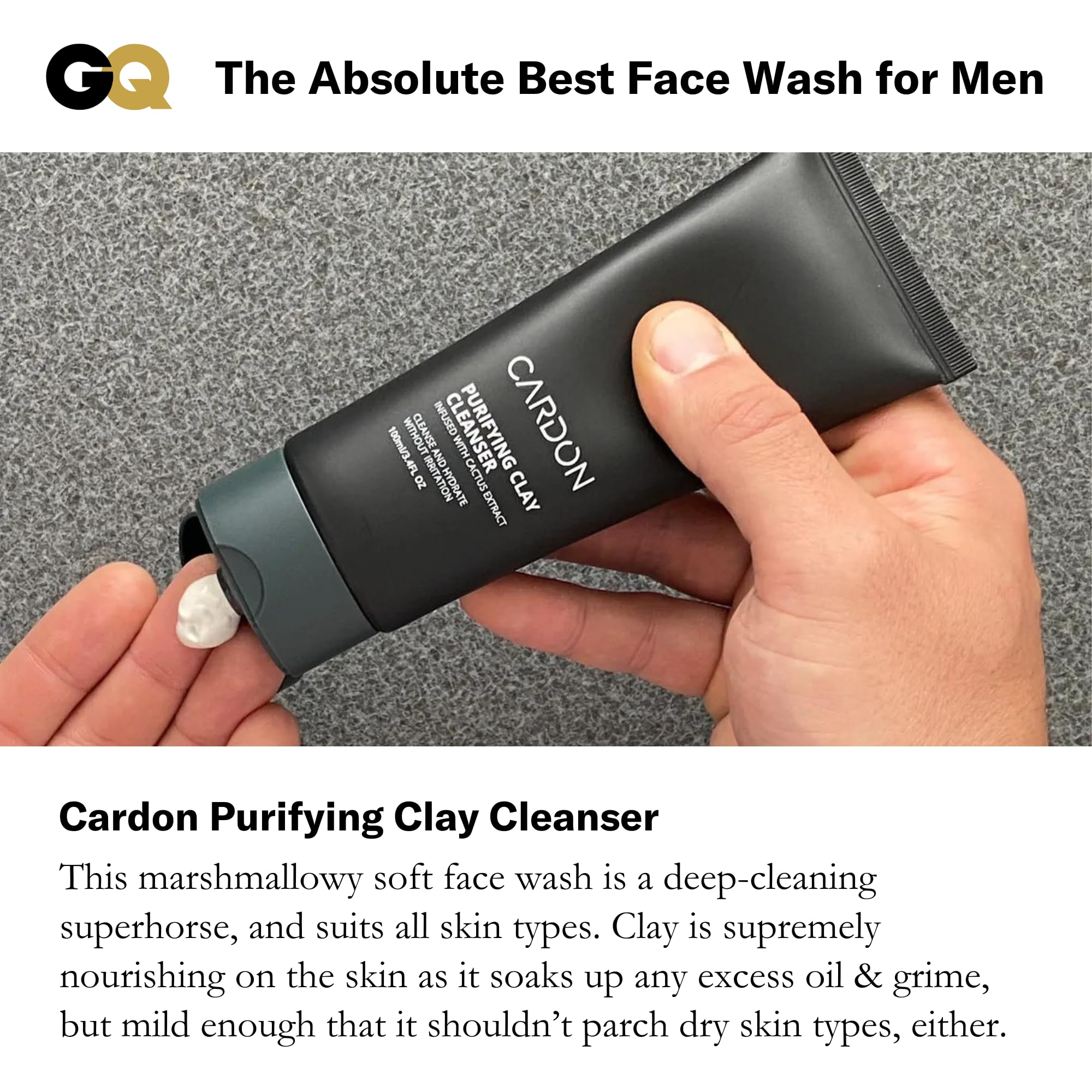Cardon Men's Deep Pore Cleaning Clay Face Wash — 4x Better Than Charcoal