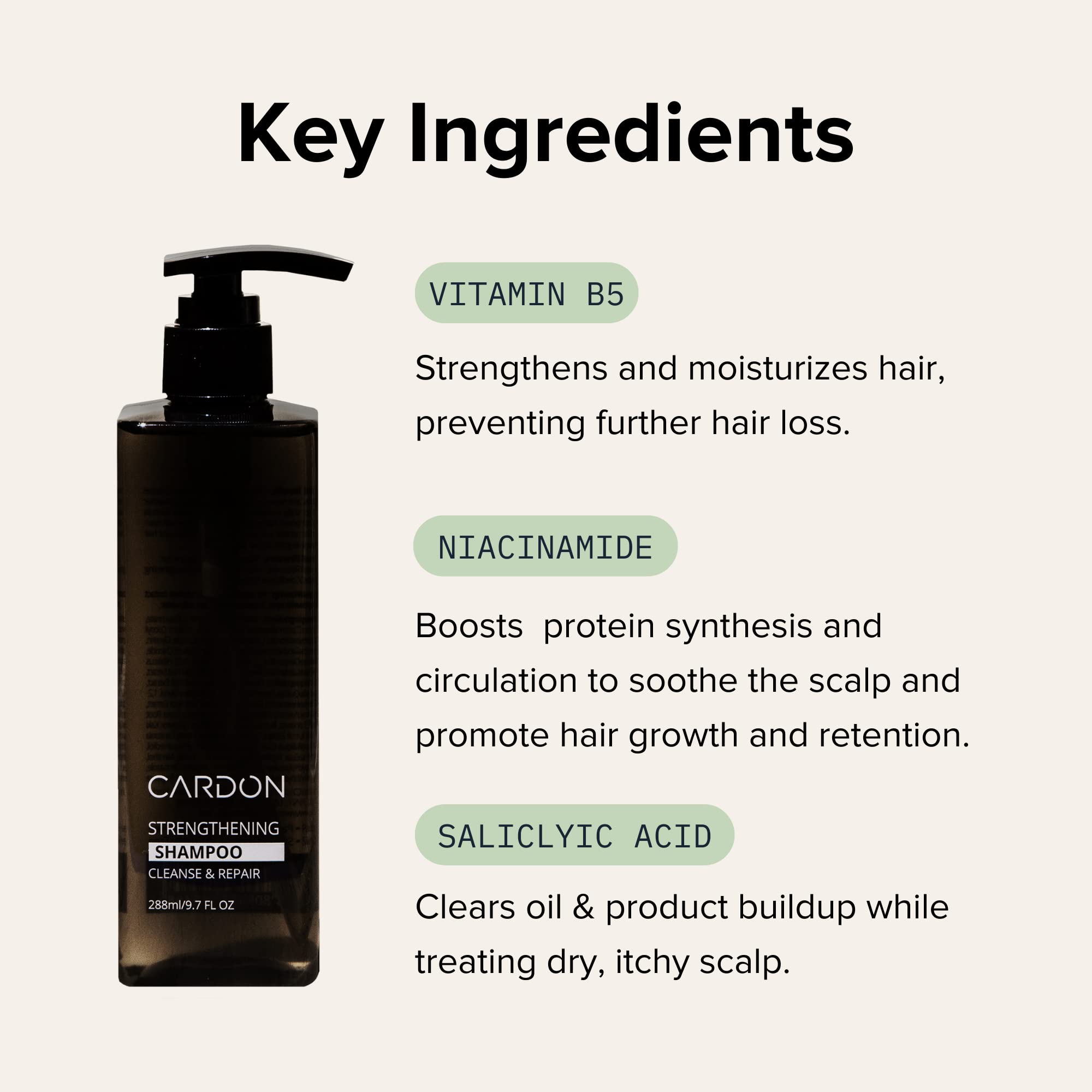 Cardon Hair Growth Shampoo for Men – Thickening & Scalp Care